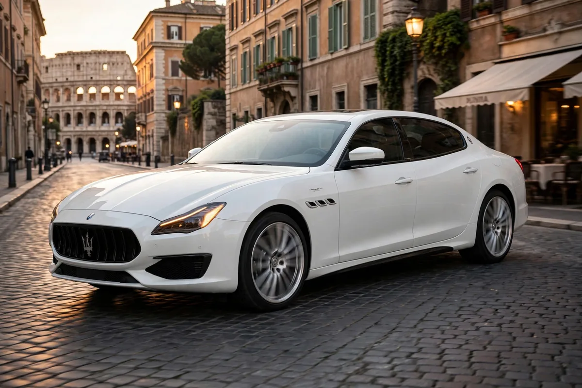 Maserati Quattroporte GT blanco en Roma
