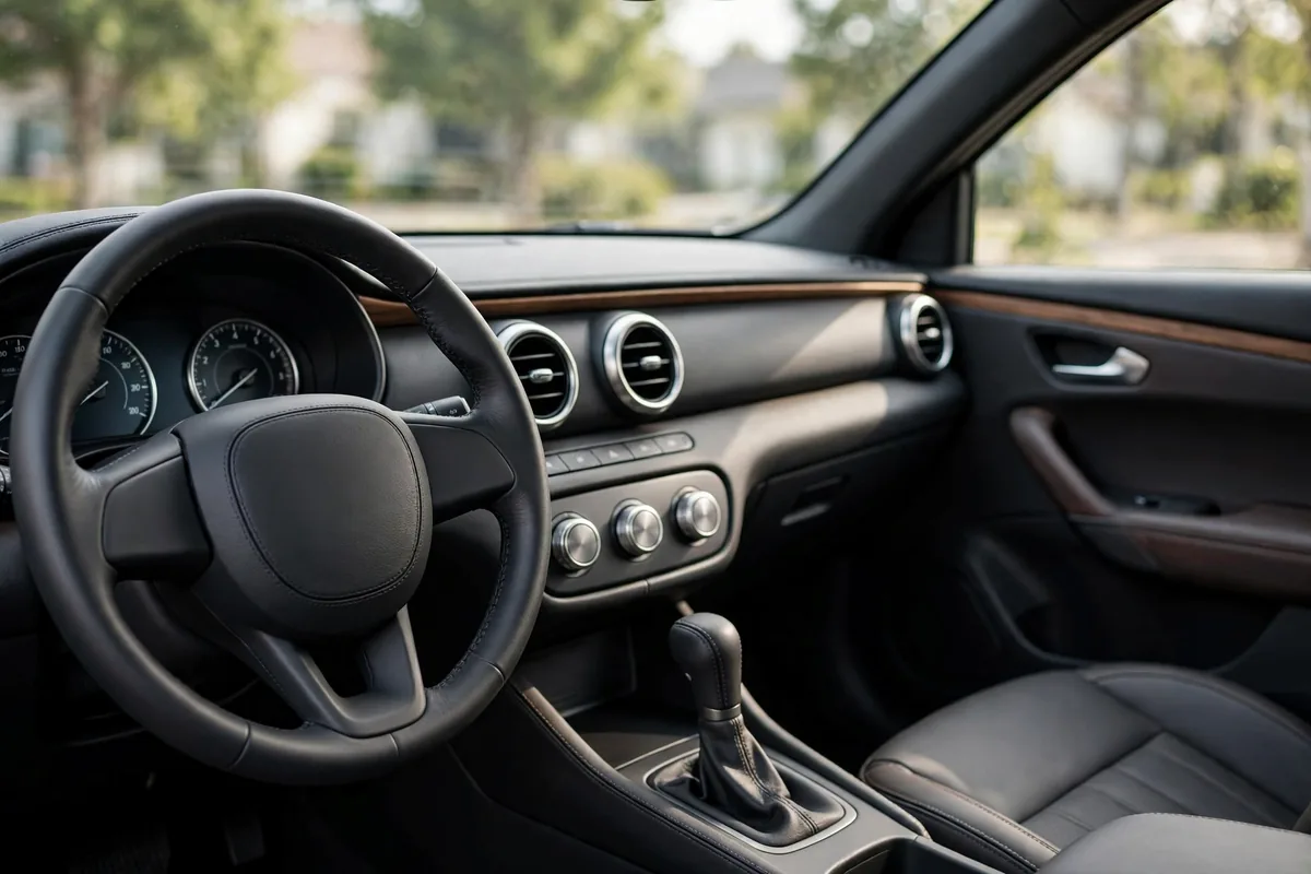 Interior del Mazda2 con pantalla central