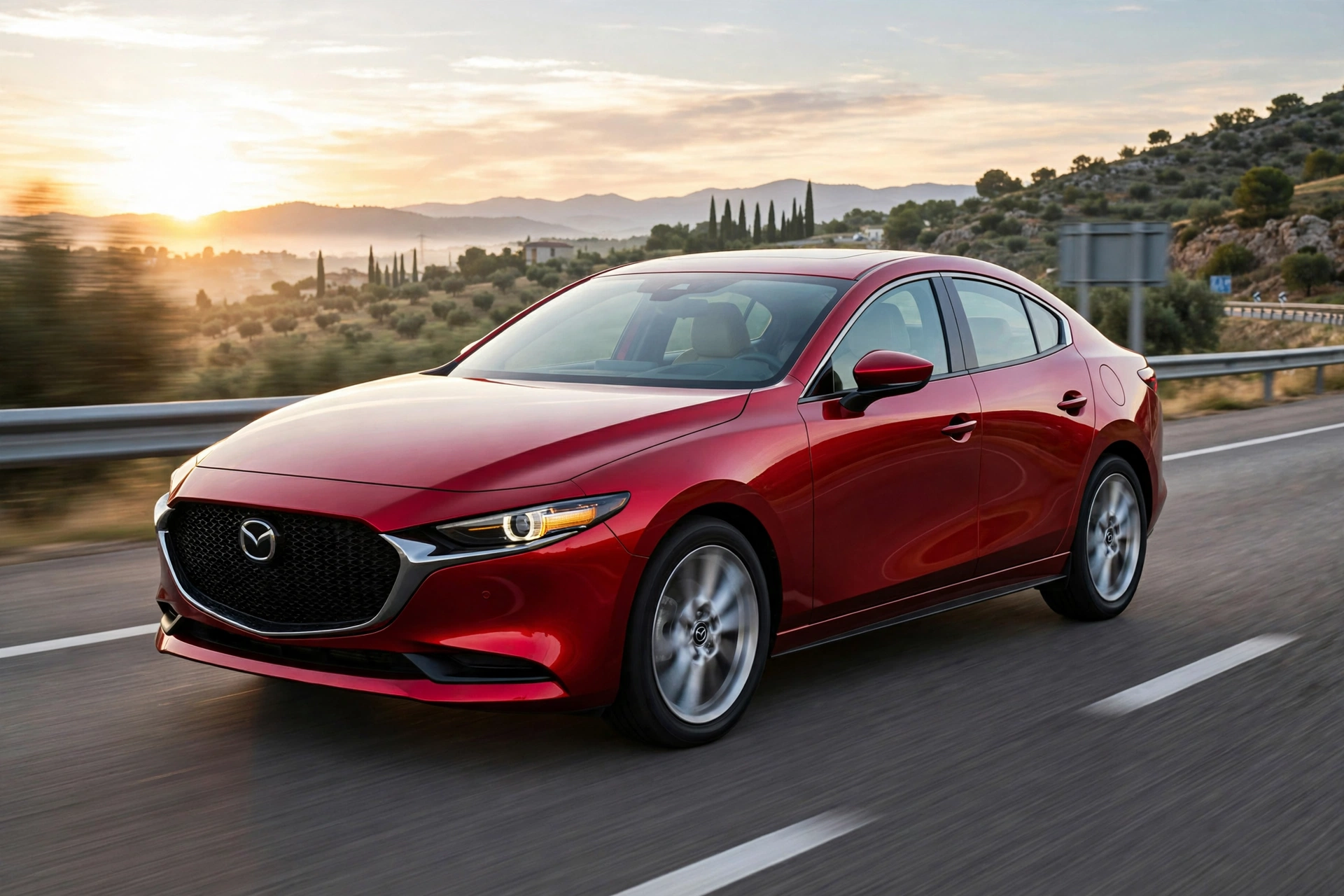 Mazda3 Sedán 2.0 e-SKYACTIV X 2026, vista tres cuartos delantera