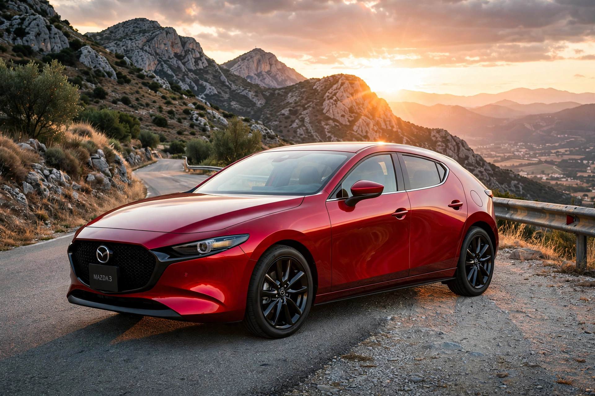 Mazda3 5 puertas 2.5 e-SKYACTIV G 2026, vista tres cuartos delantera