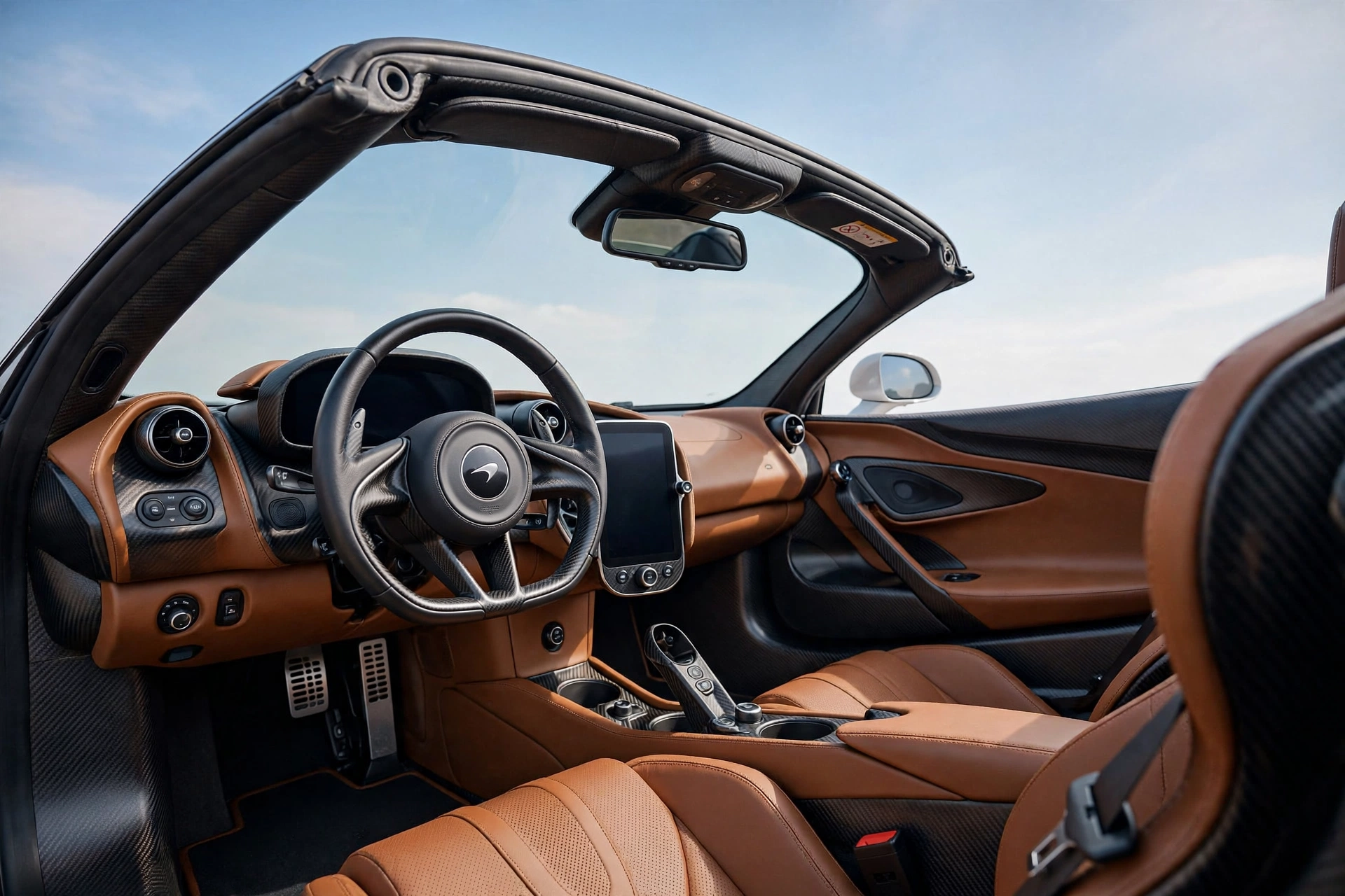 Interior oficial del McLaren 750S Spider