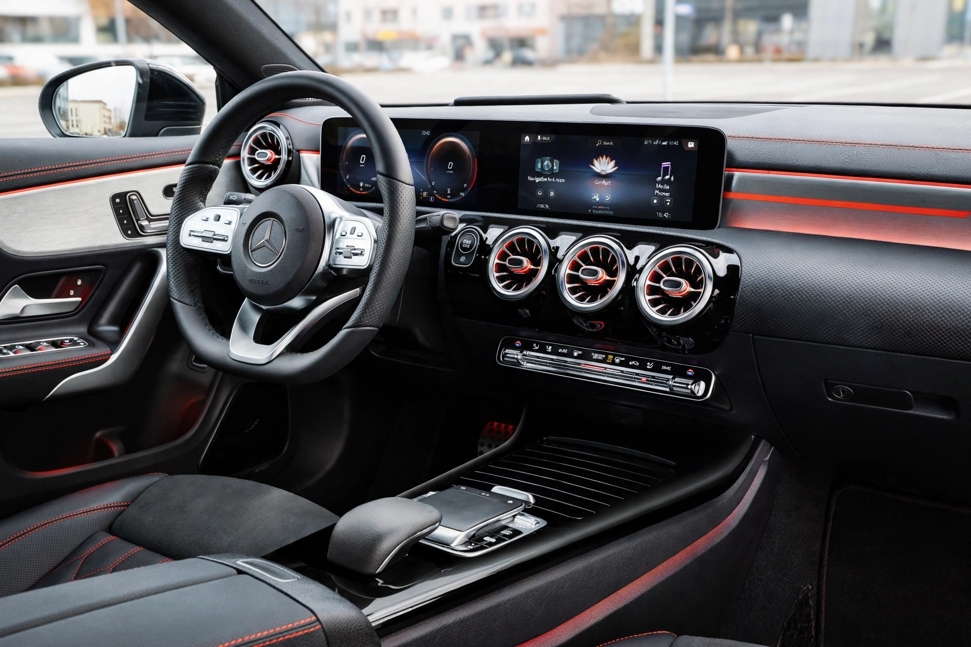 Interior del Mercedes CLA 250 e Coupé