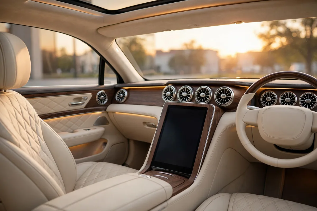Interior del Mercedes-Benz Clase C 200 con pantalla MBUX