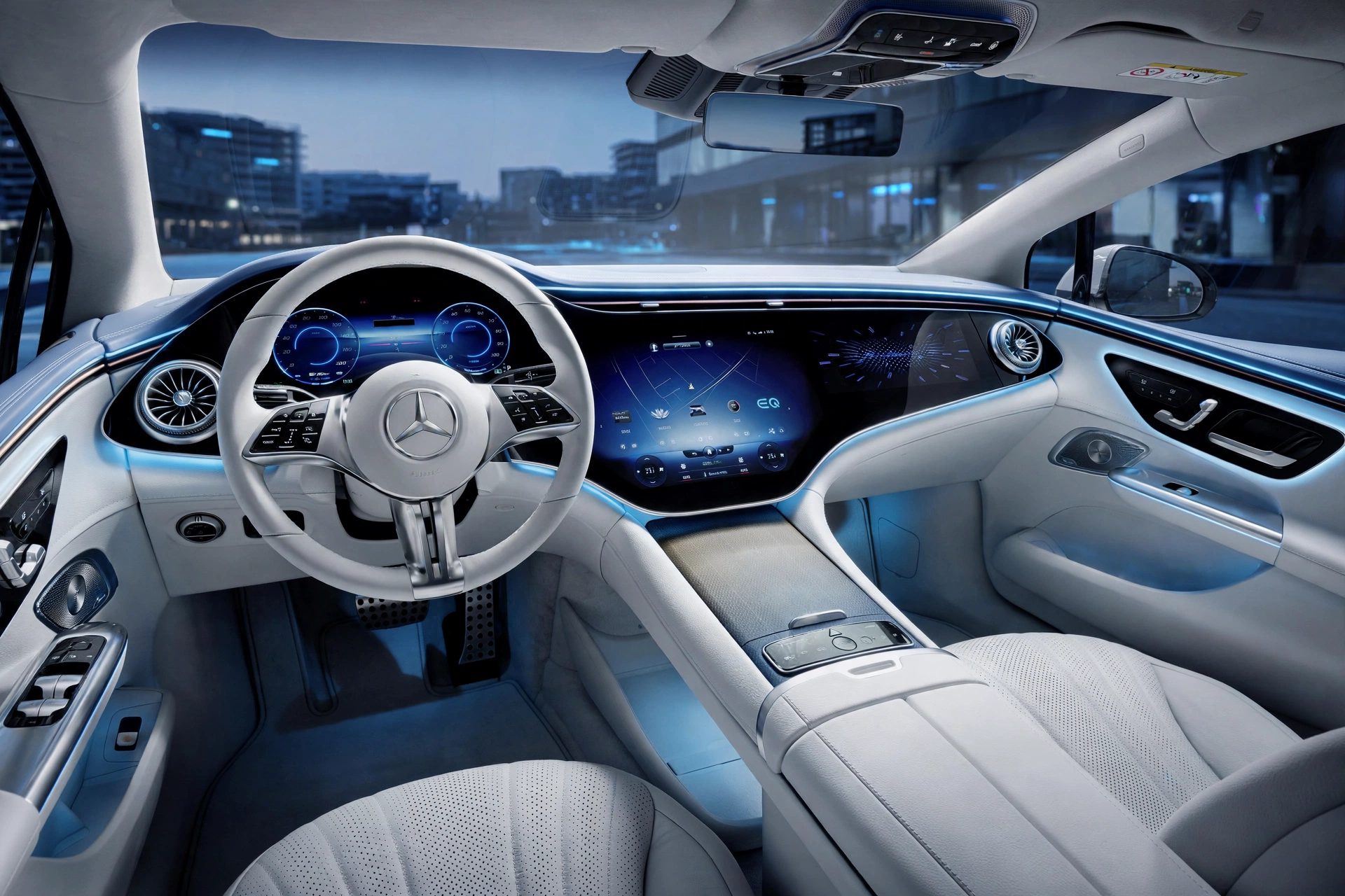 Interior oficial del Mercedes-Benz EQE 350