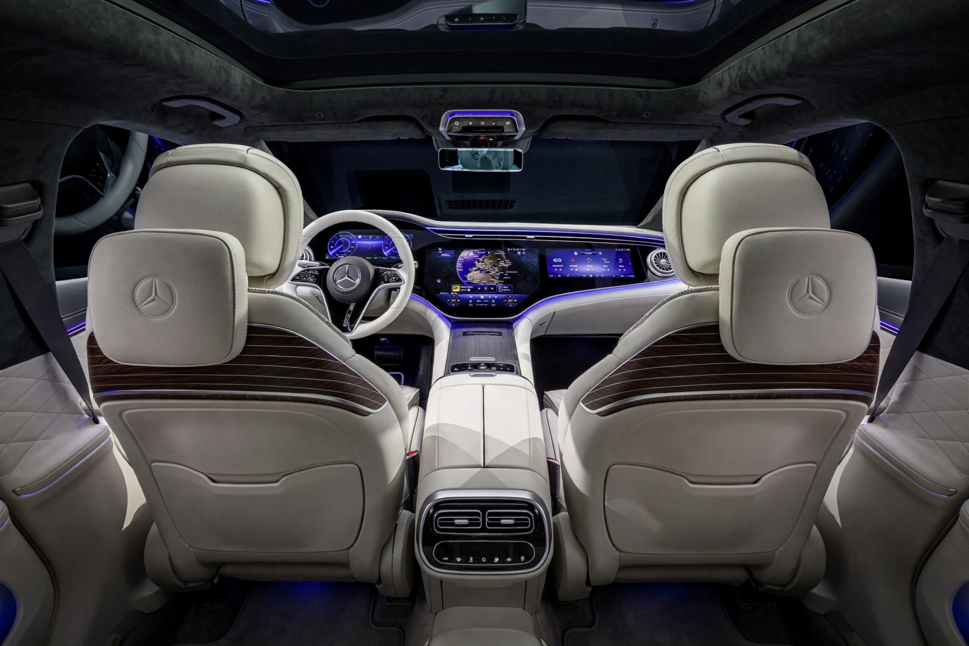 Interior oficial del Mercedes-Benz EQS 450+
