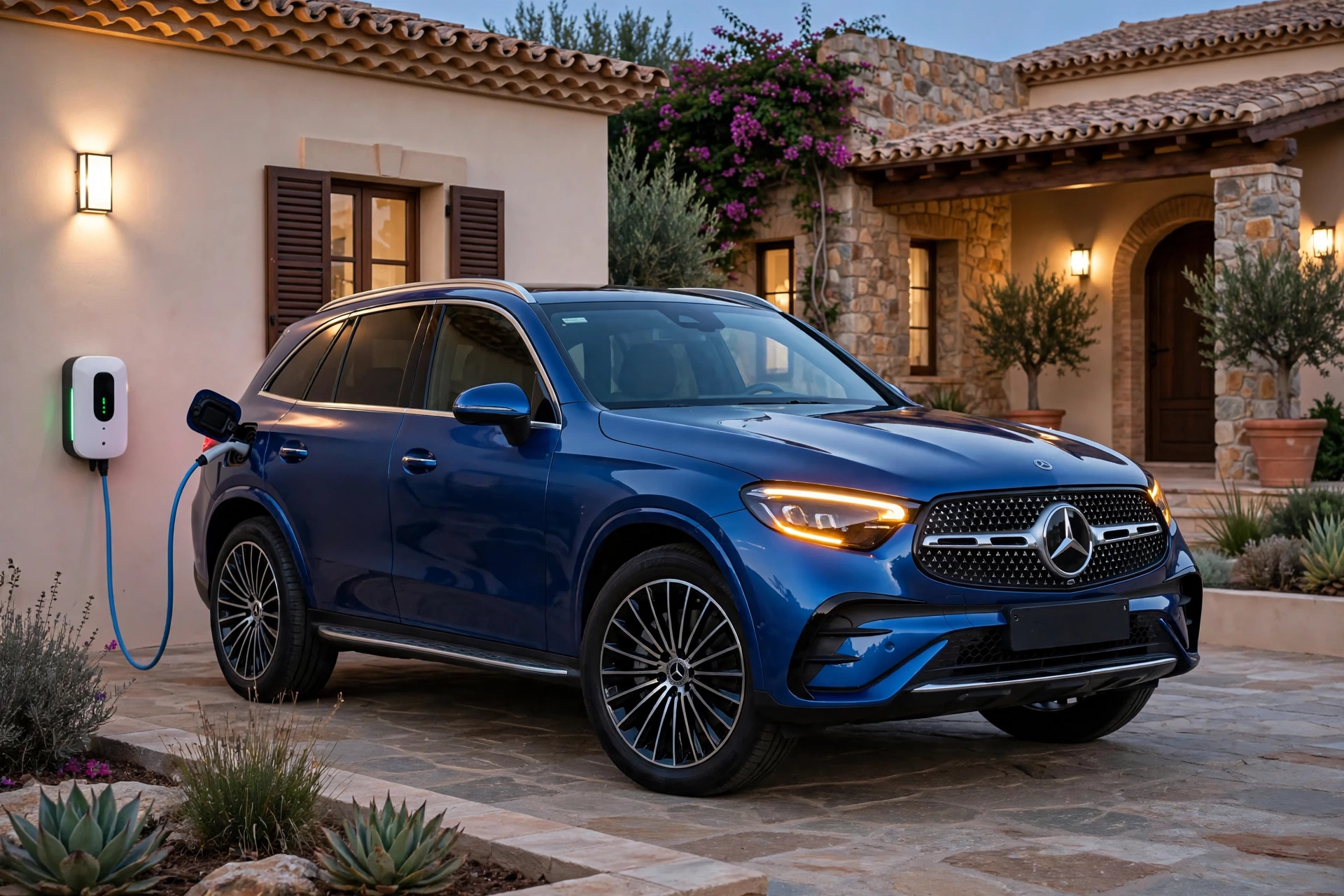 Mercedes GLC 300 de 4MATIC híbrido enchufable diésel, vista tres cuartos