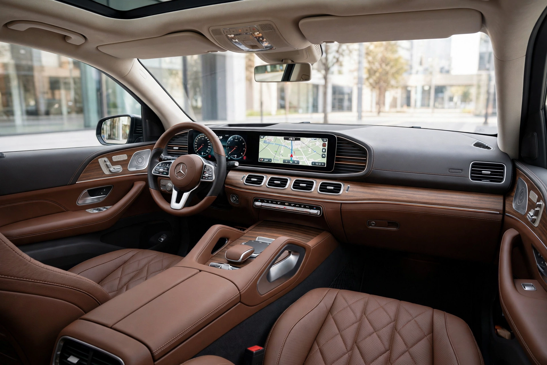 Interior del Mercedes GLE 350 de 4MATIC