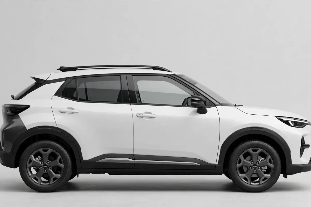 Mitsubishi ASX 100T blanco, vista lateral completa