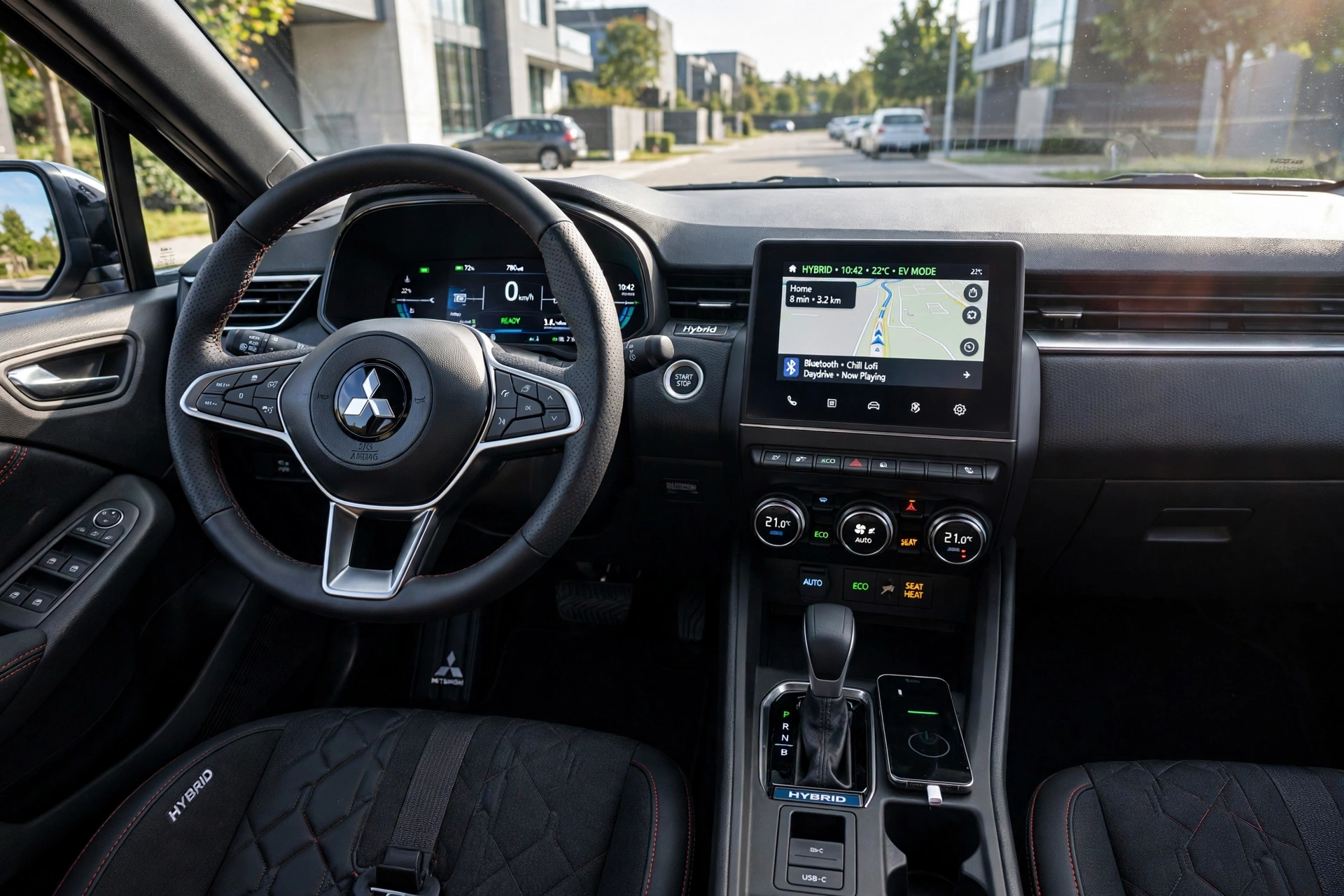 Interior oficial del Mitsubishi Colt 160 HEV