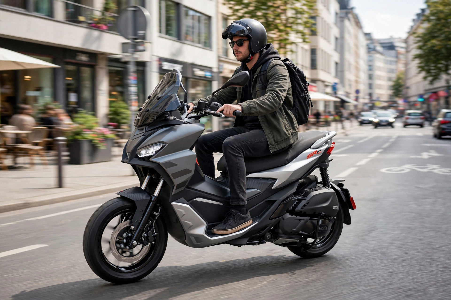 Aprilia SR GT 125 2024 en ciudad