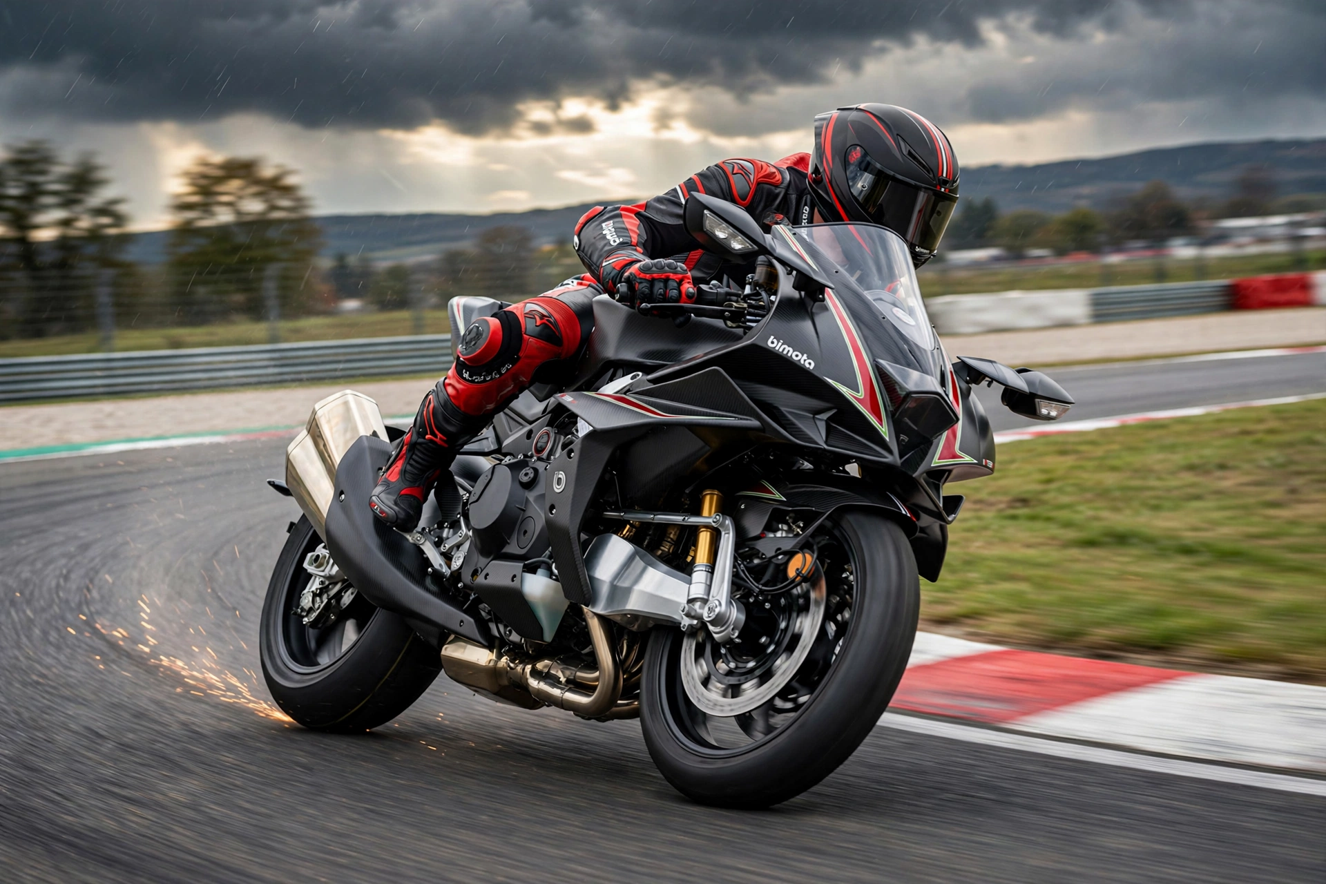 Bimota Tesi H2 2024 en circuito