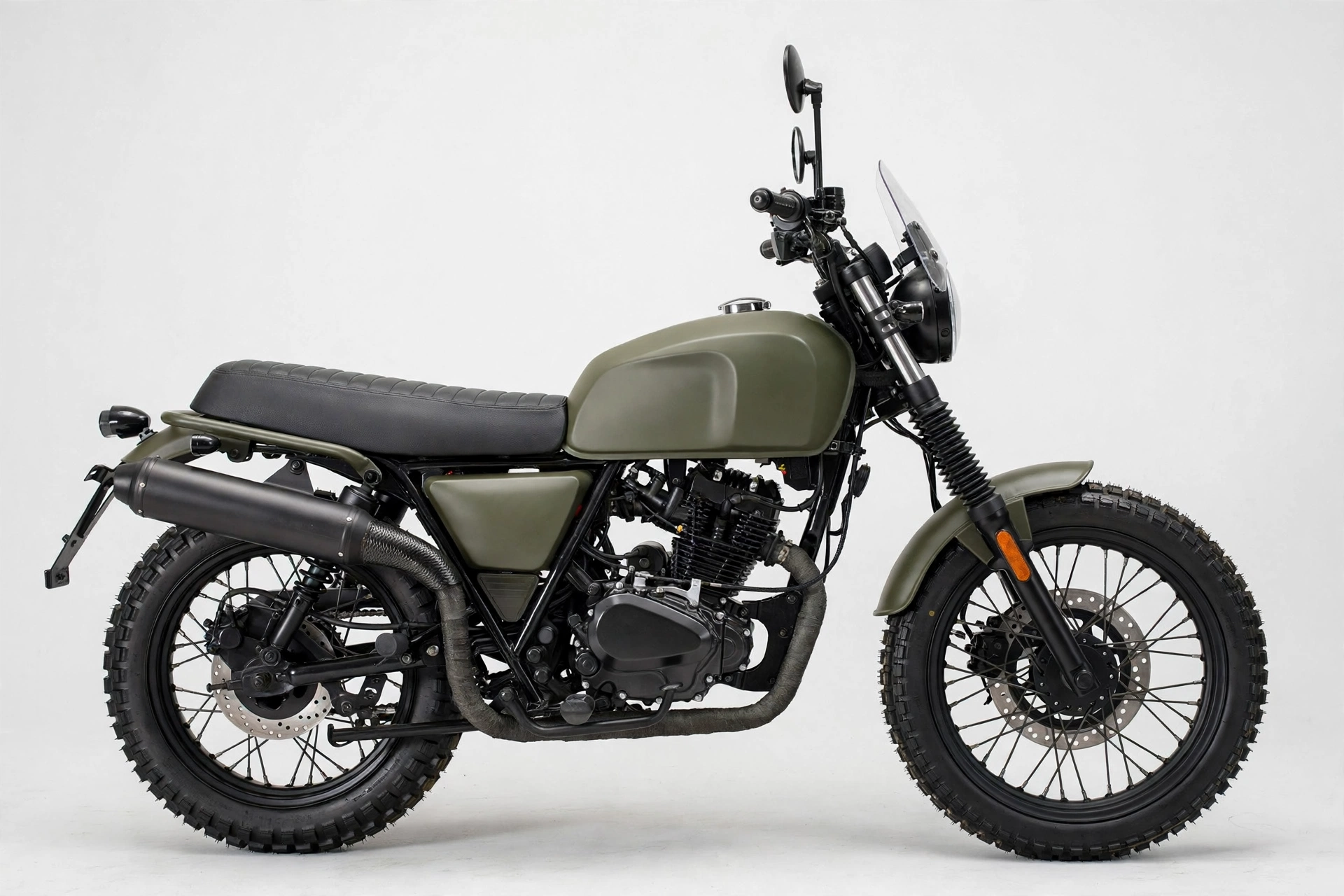 Brixton Felsberg 125 2024, vista lateral scrambler