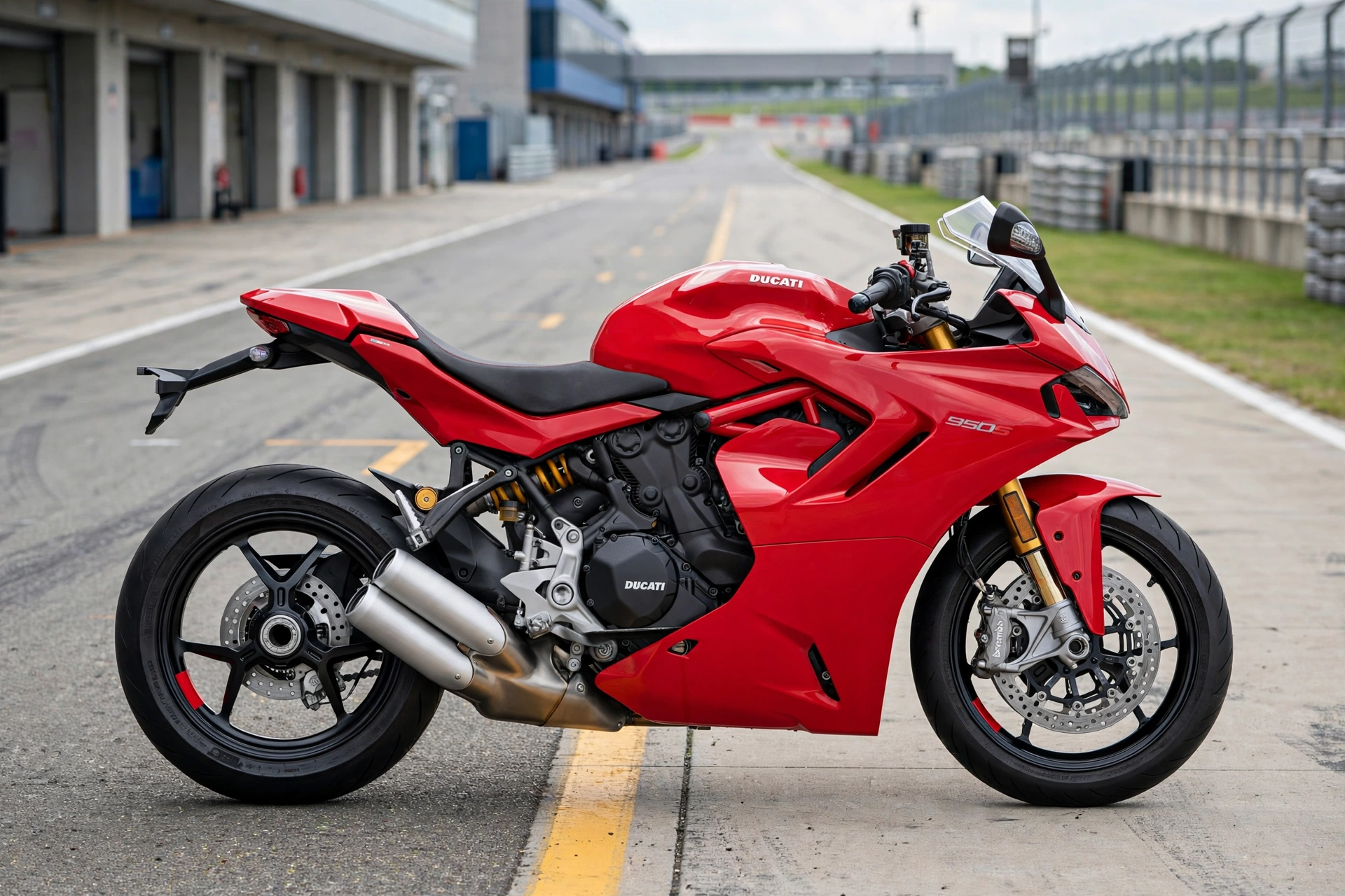 Ducati SuperSport 950 2024 roja, vista lateral