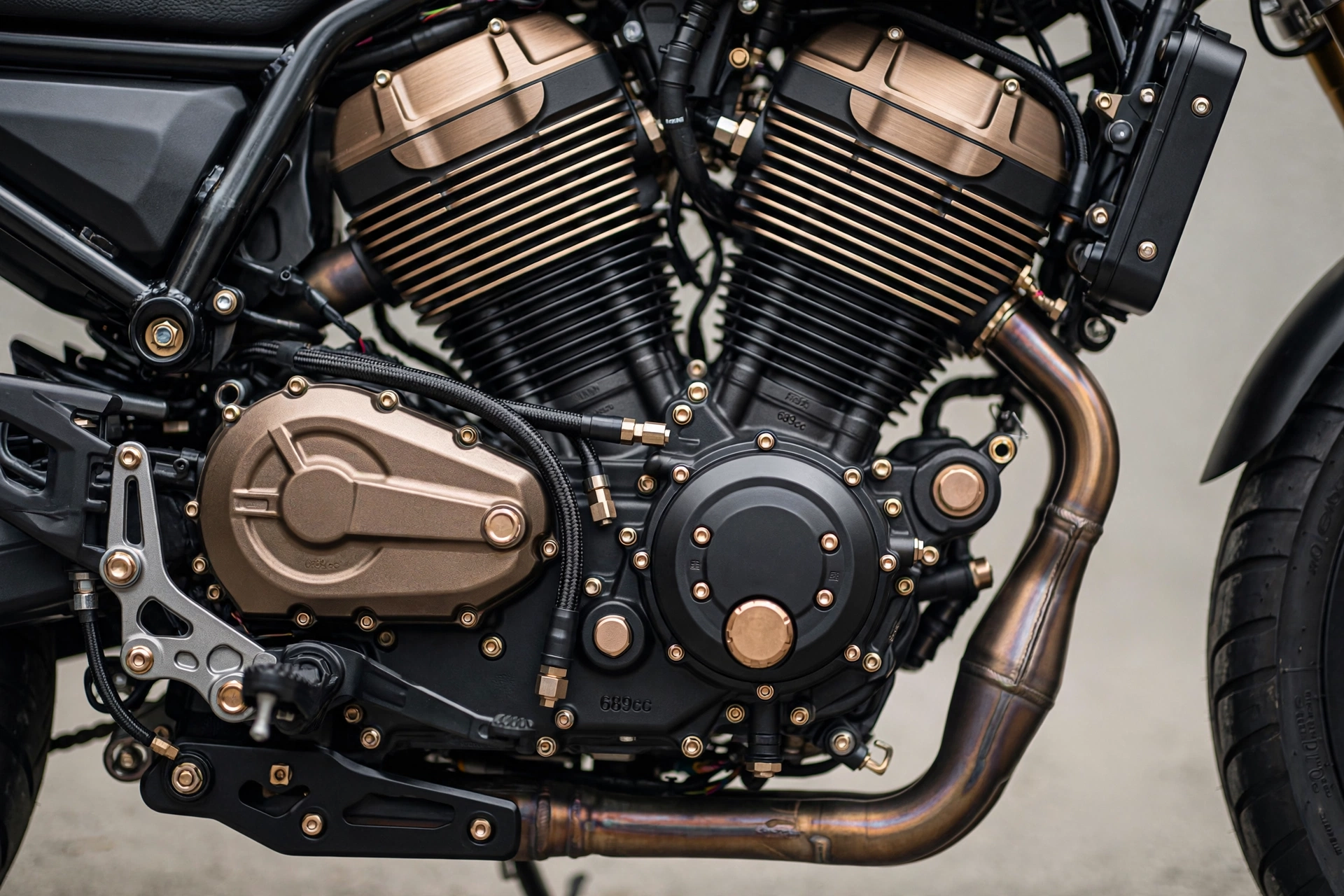 Motor de 689 cc de la Fantic Caballero 700 2025