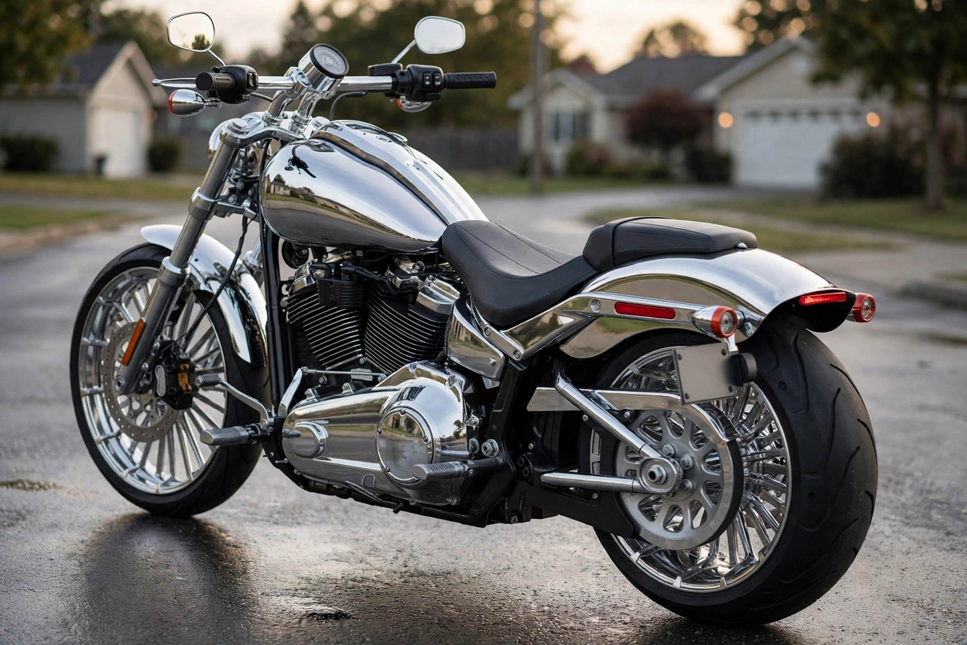 Harley-Davidson Breakout, vista trasera del neumático de 240 mm