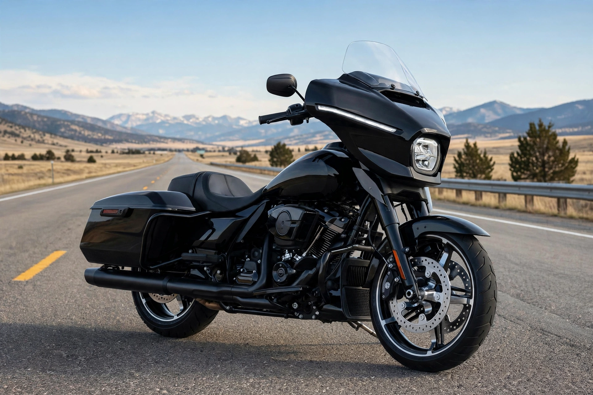 Harley-Davidson Street Glide en autopista americana