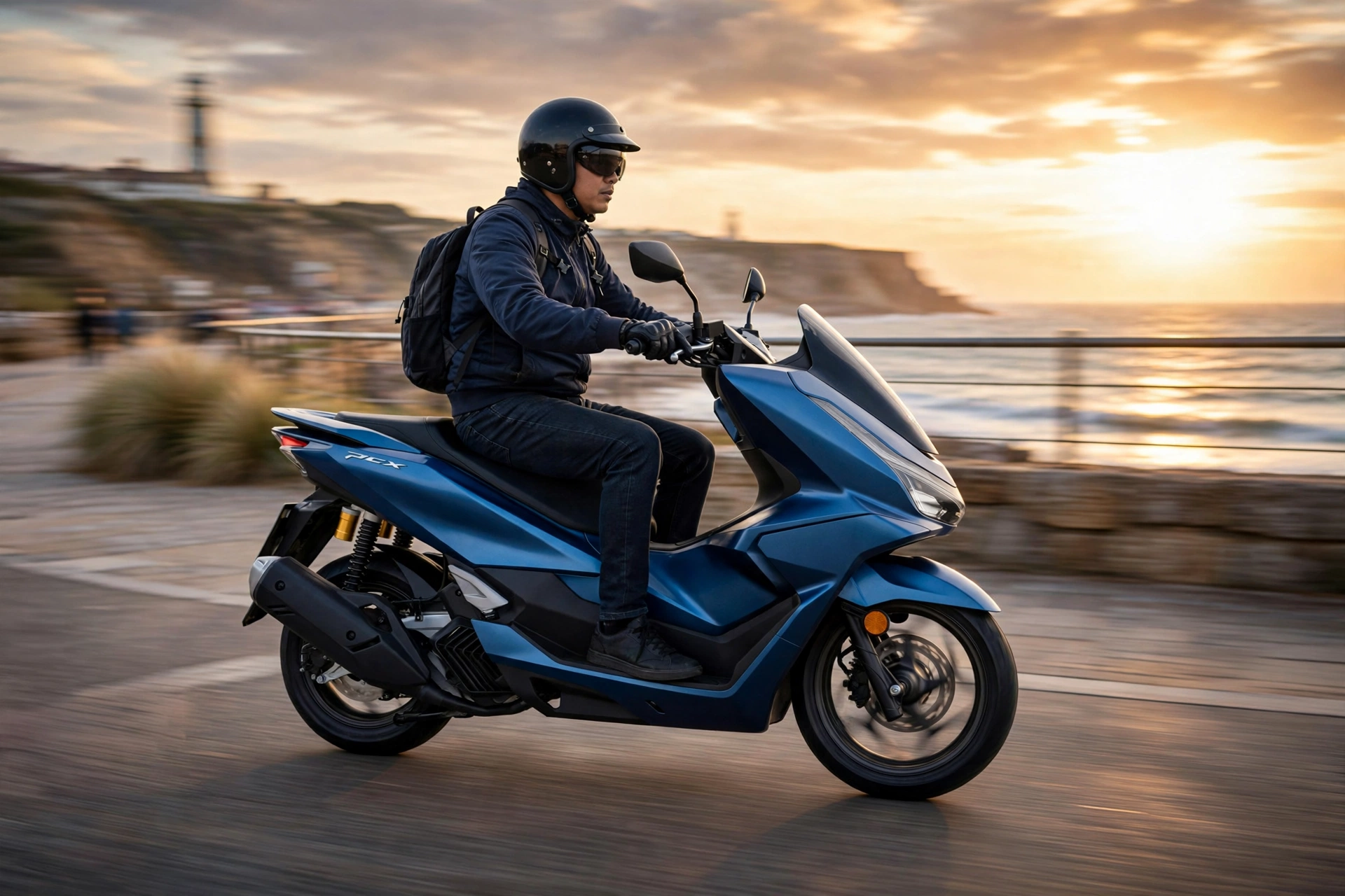 Honda PCX125 2025 en tráfico urbano