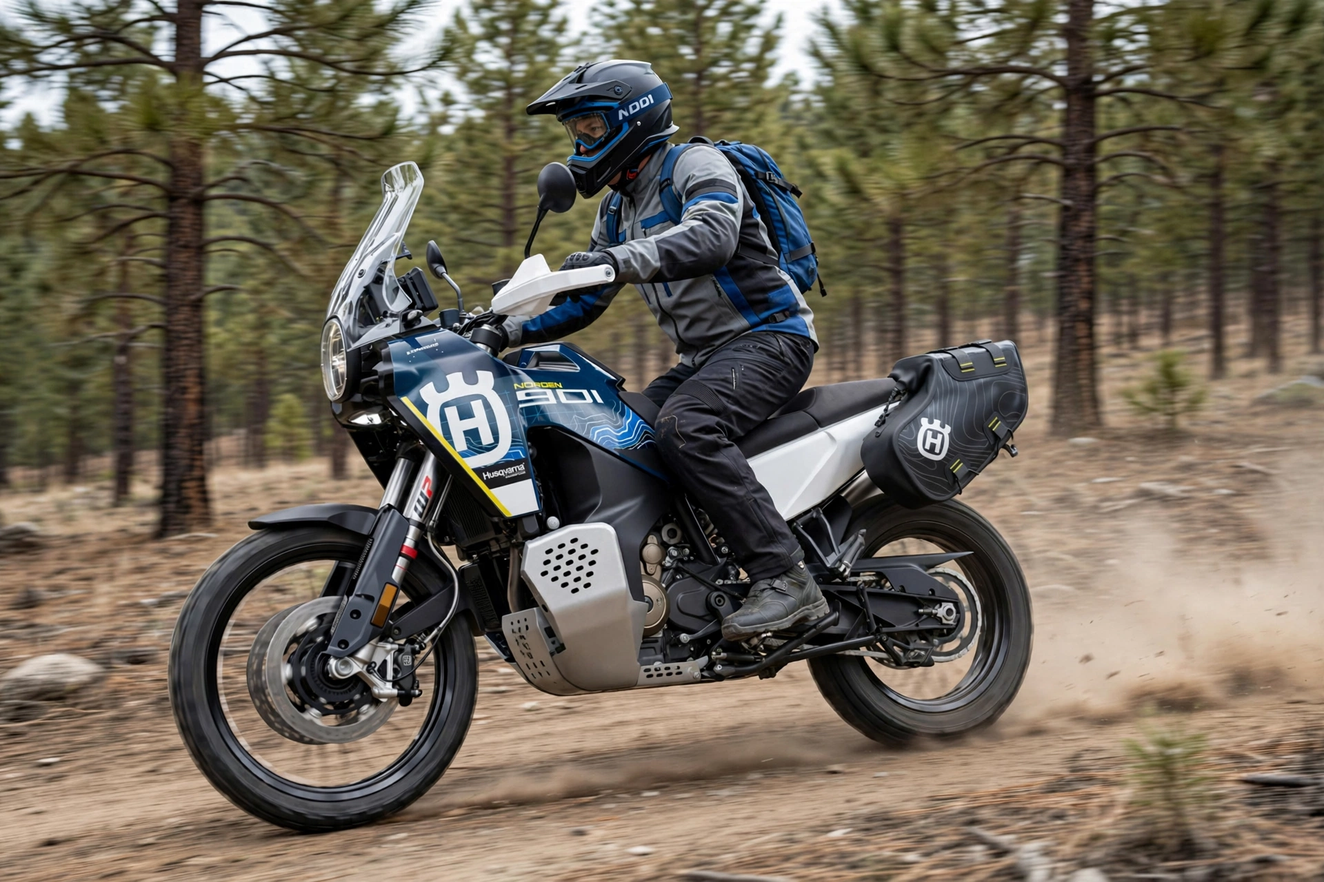 Husqvarna Norden 901 Expedition 2024 en pista de tierra