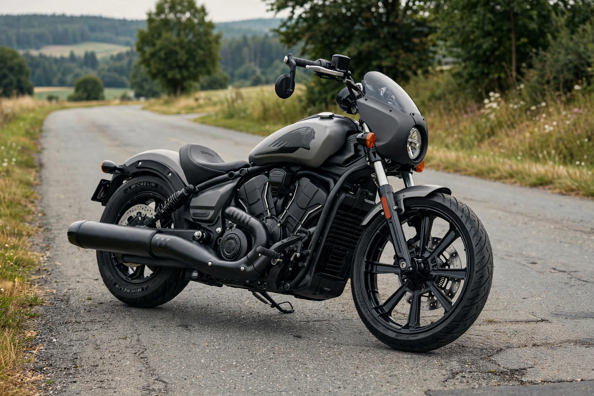 Indian Sport Scout en carretera secundaria