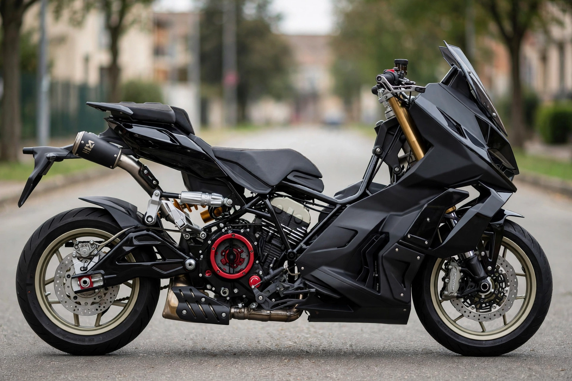Italjet Dragster 700 Twin, detalle del motor bicilíndrico