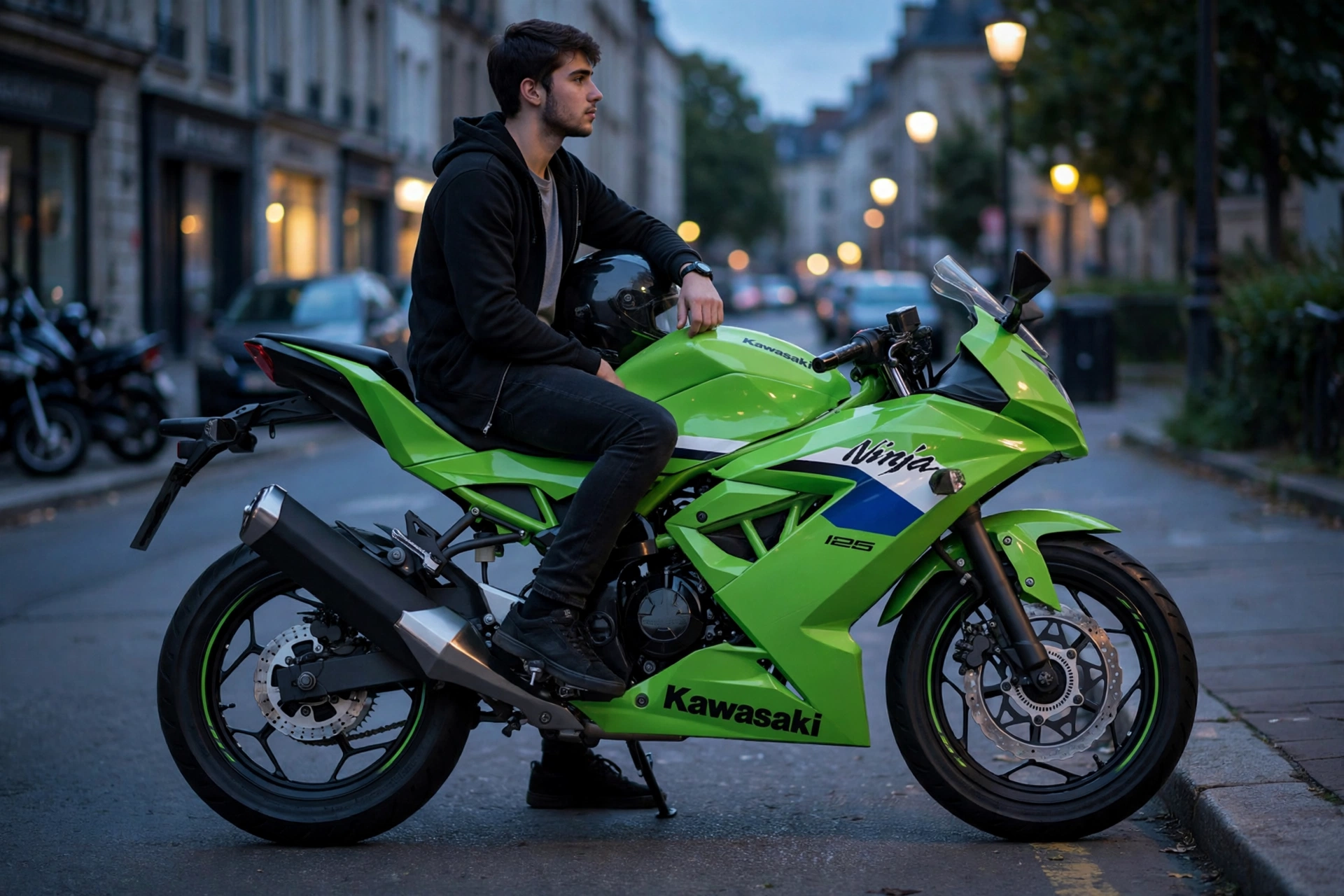 Kawasaki Ninja 125 2026, frontal deportivo