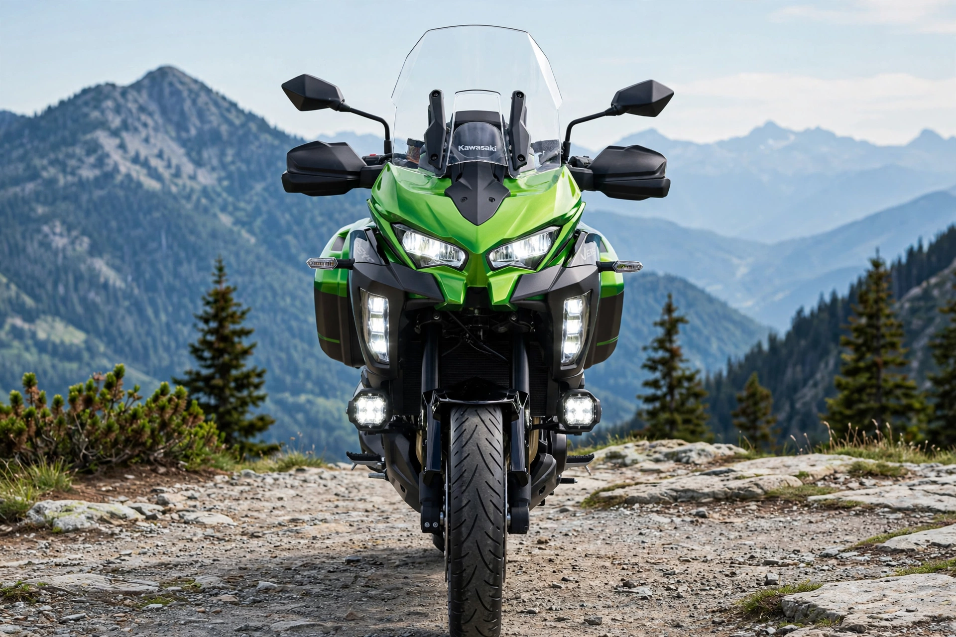 Kawasaki Versys 1100 S 2025, vista lateral viajera
