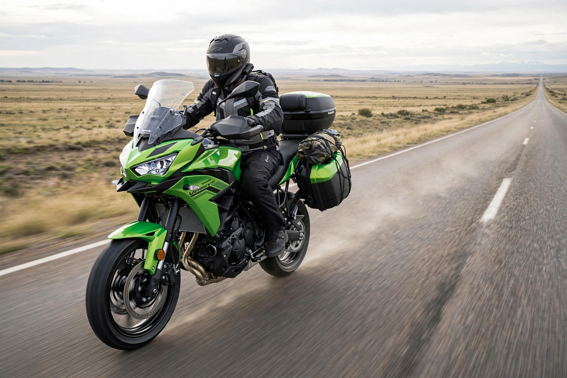Kawasaki Versys 650 2025 en ruta por los Pirineos