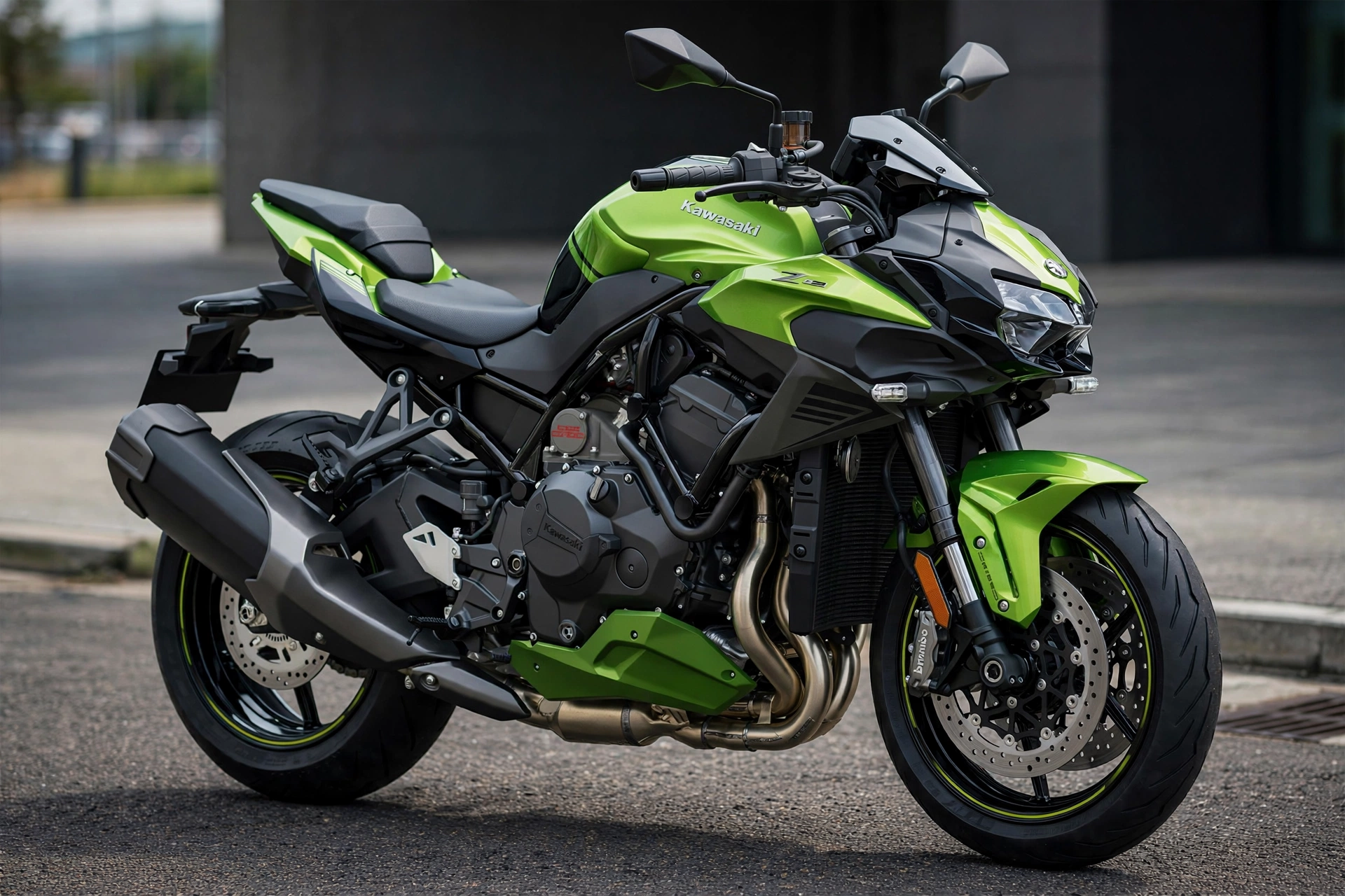 Kawasaki Z H2 2025 verde con compresor