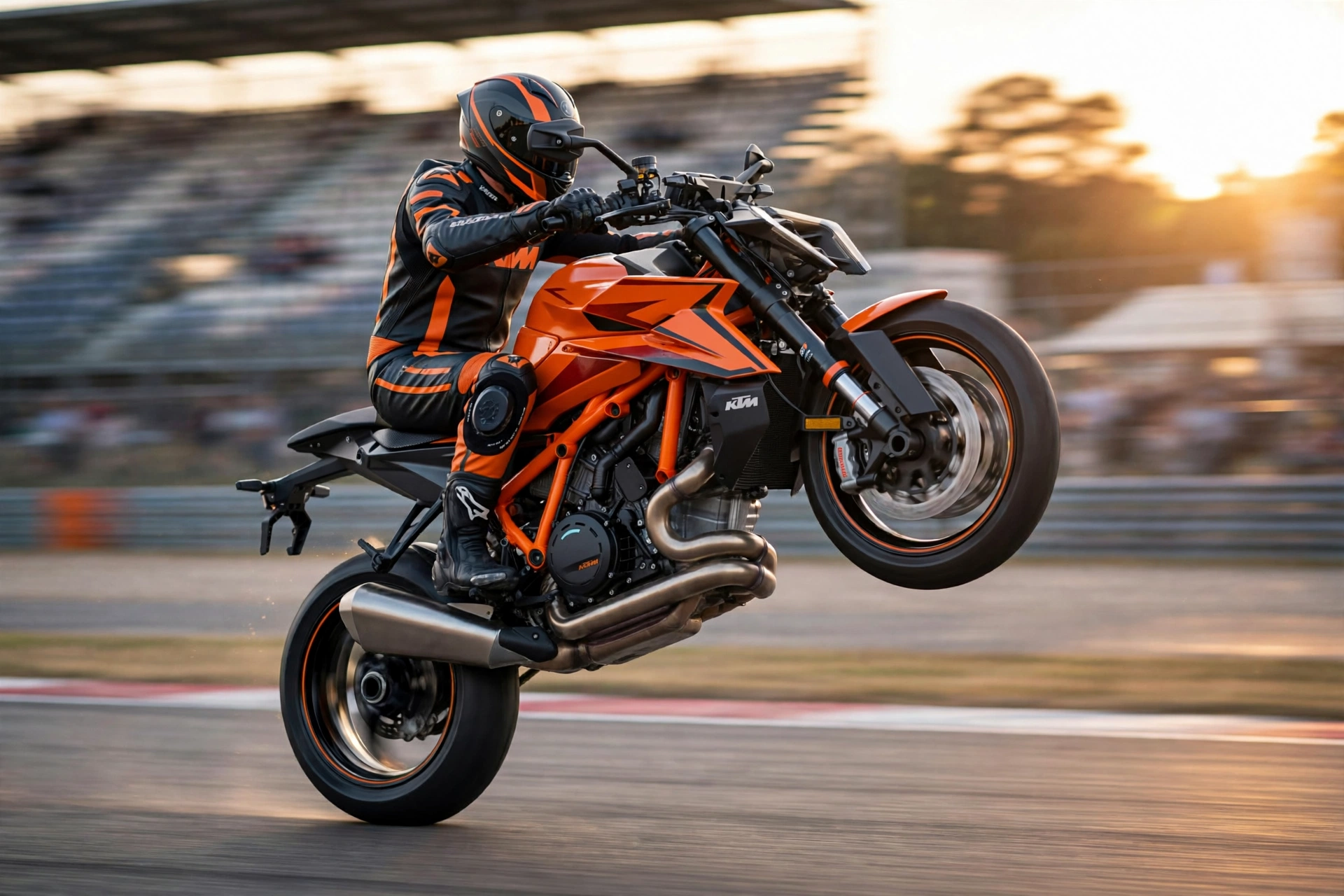 KTM 1390 Super Duke R 2024 en circuito