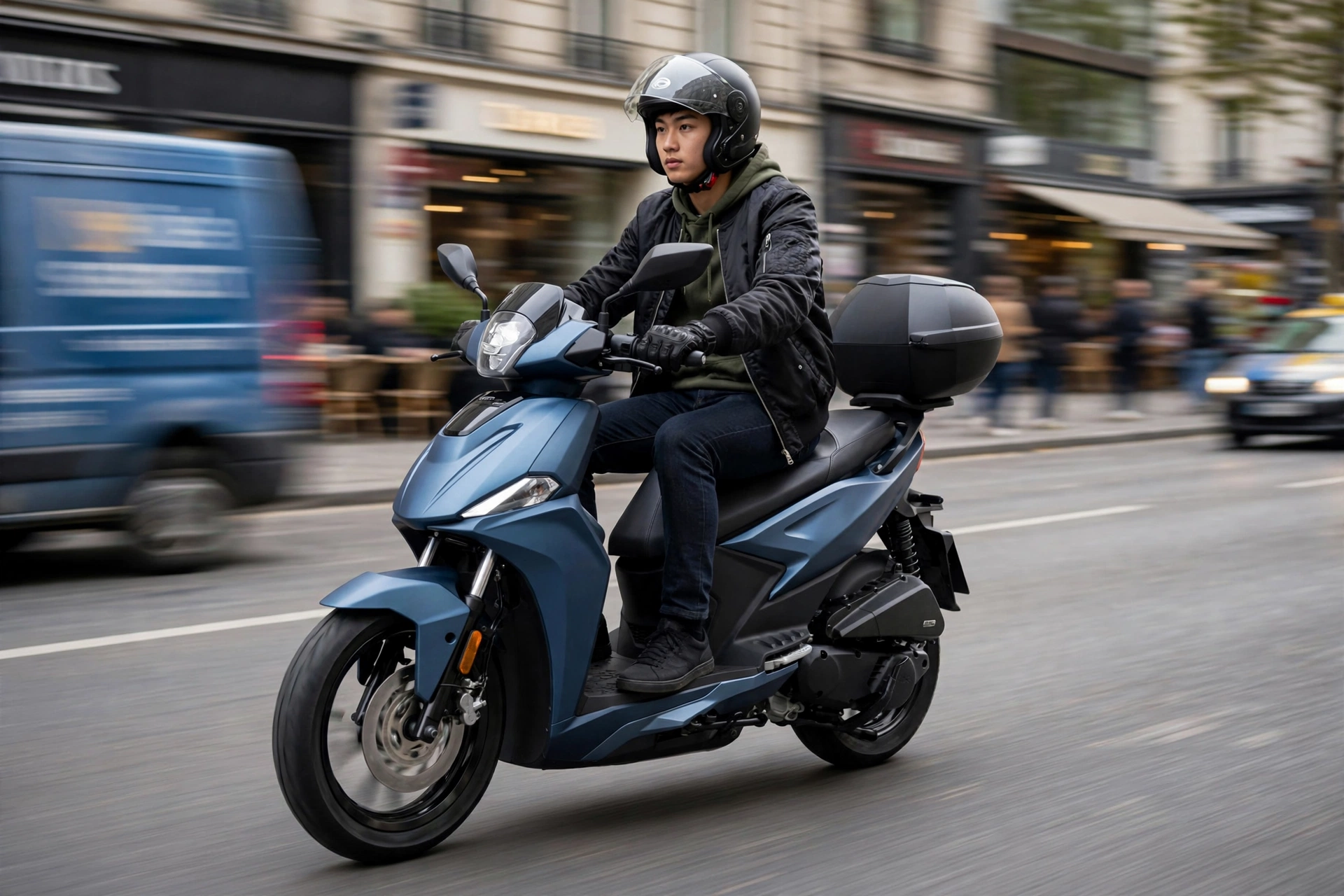 Kymco Agility NX 125 en la ciudad