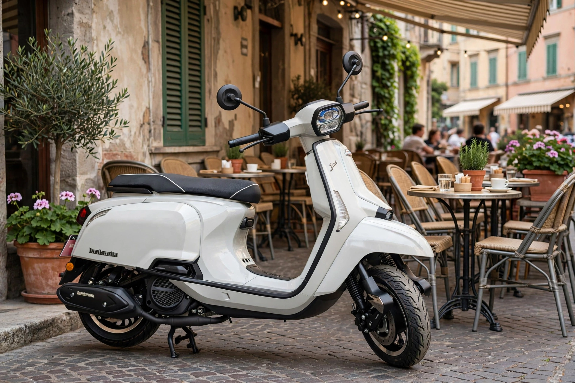 Lambretta J 125 en el centro de la ciudad