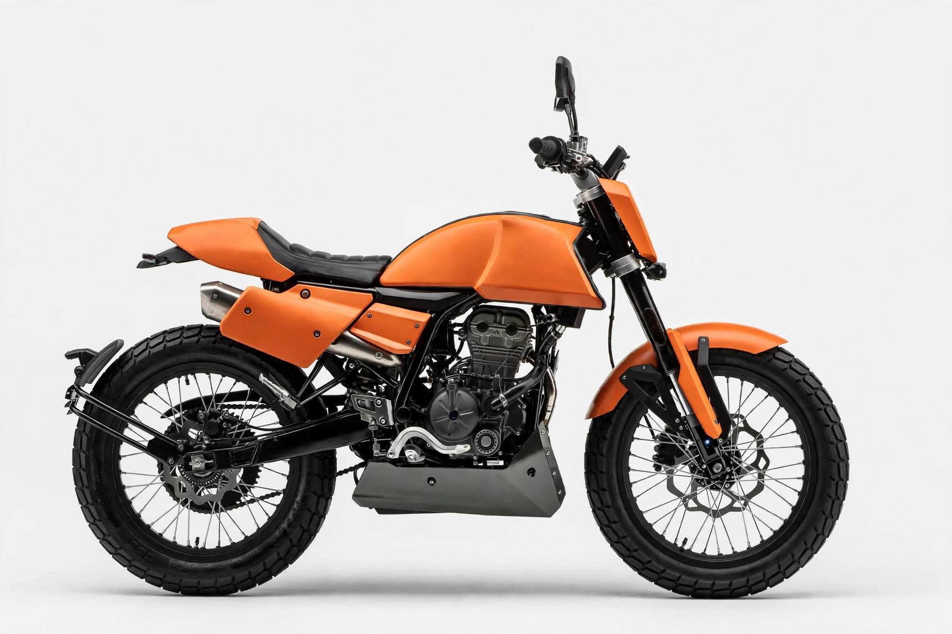 Mondial Flat Track 125 2024, vista lateral scrambler
