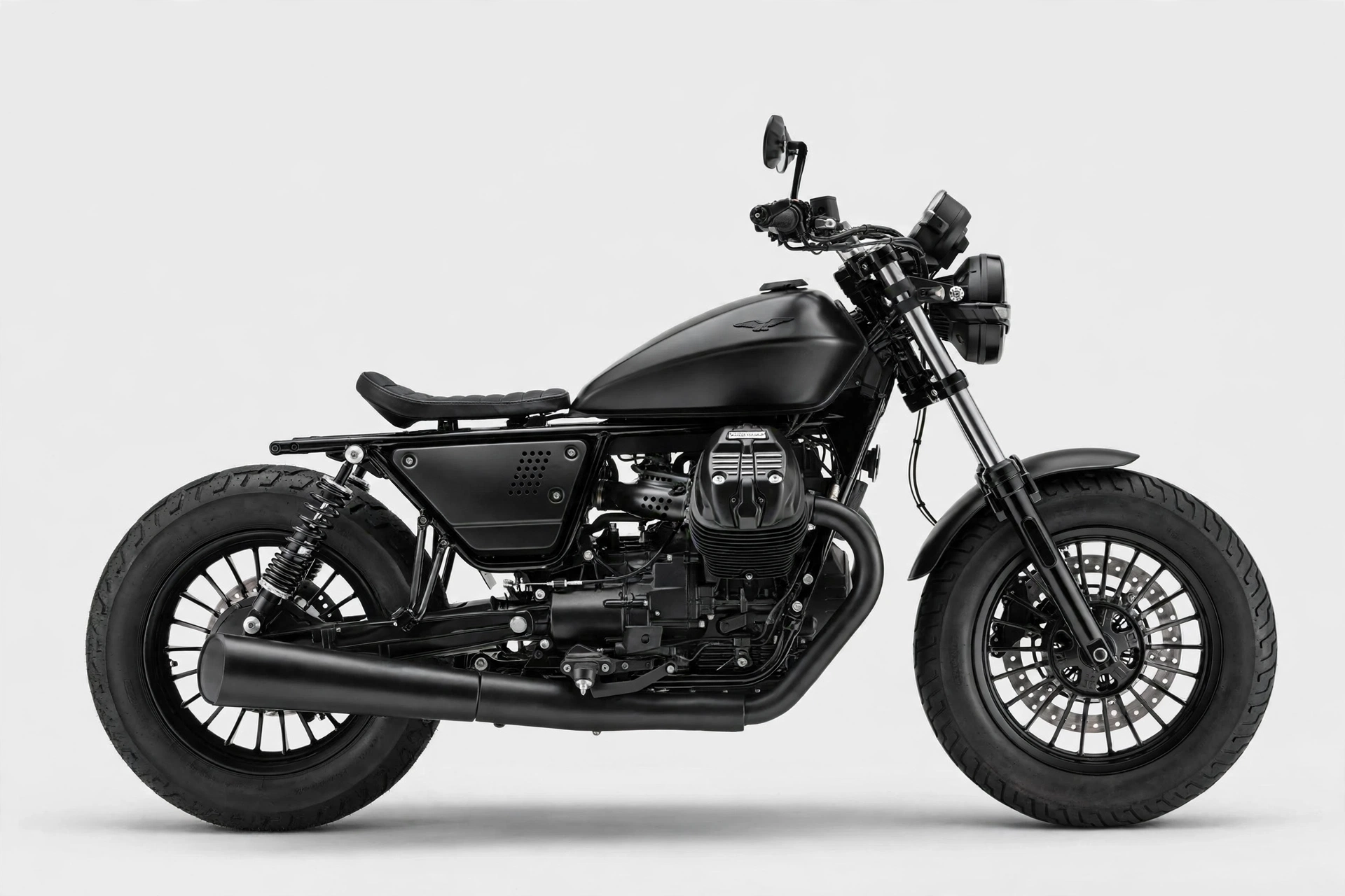 Moto Guzzi V9 Bobber 2024, vista lateral