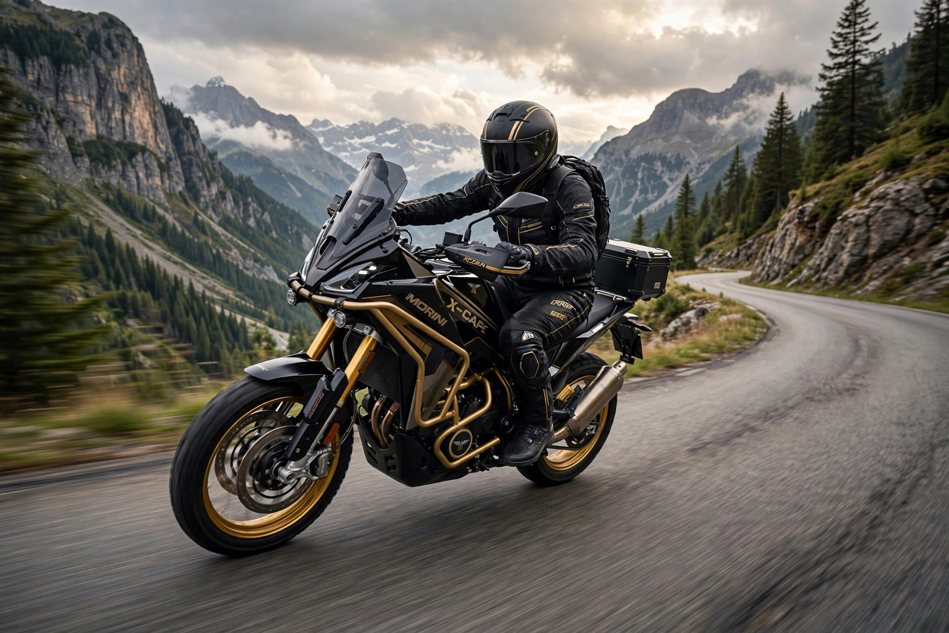 Moto Morini X-Cape 650 2024 en pista de tierra