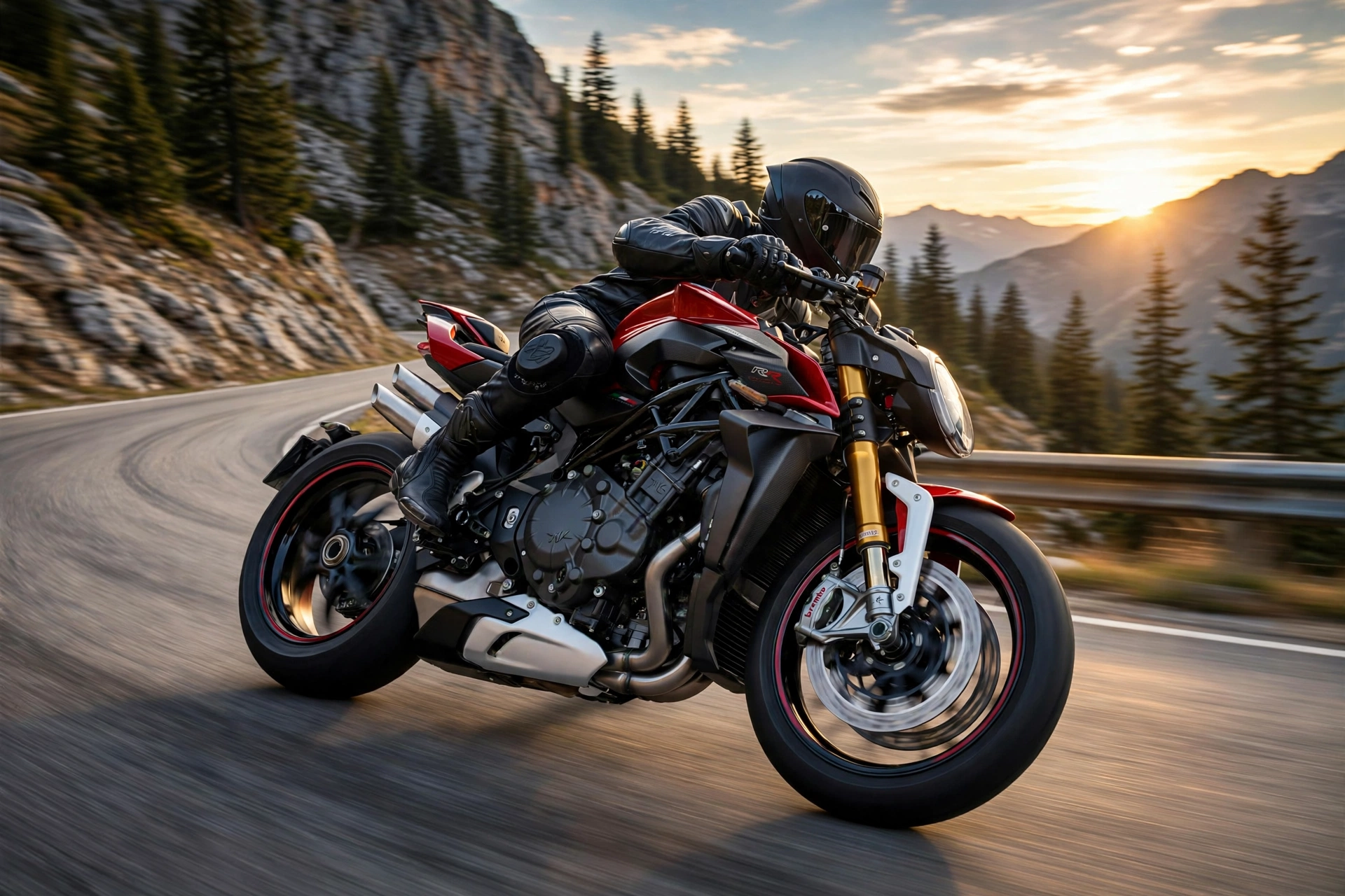 MV Agusta Brutale 1000 RR 2024 rodando en carretera
