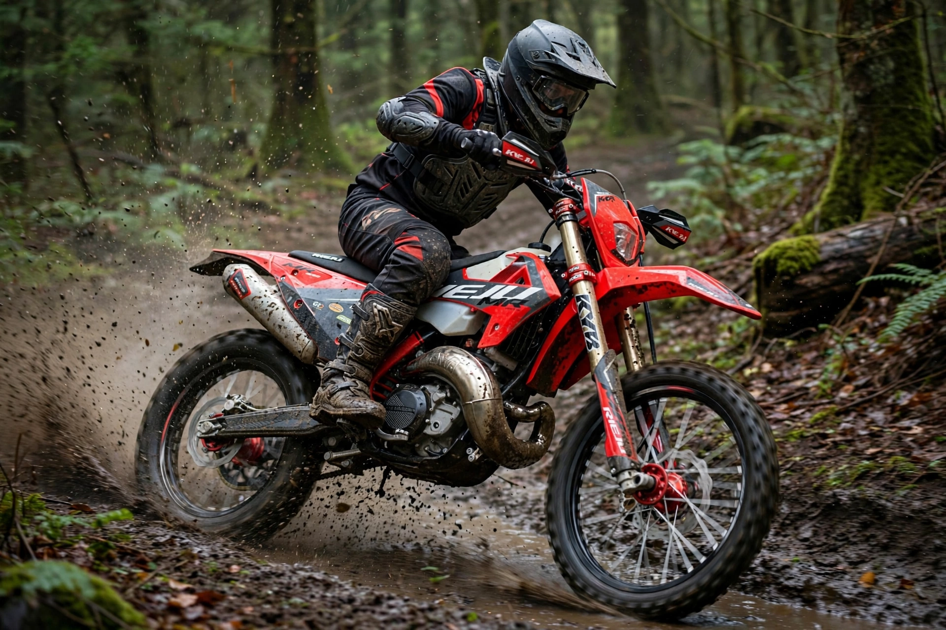 Rieju MR Pro 300i 2026 en una zona de enduro