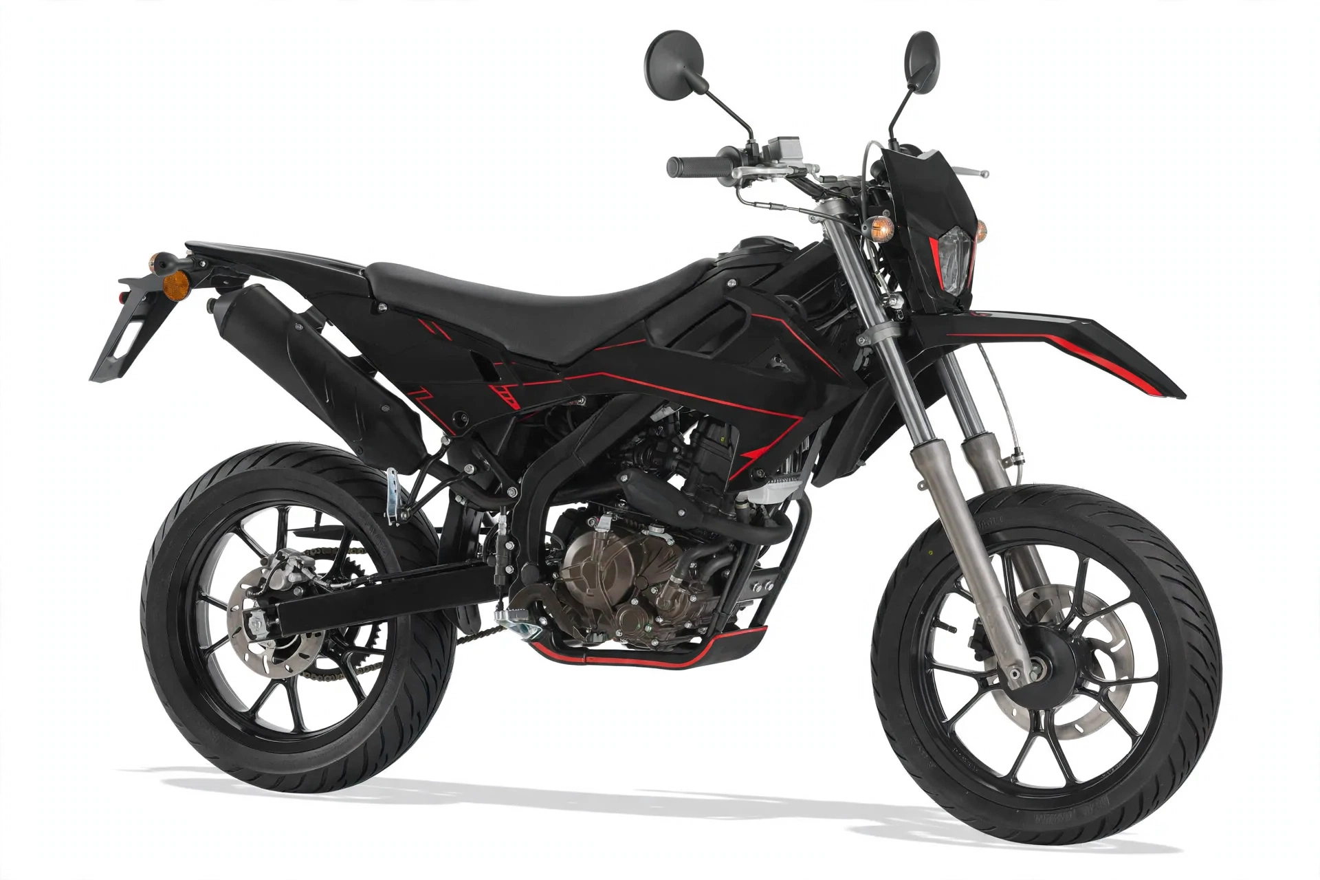 Rieju MRT 125 SM LC 2024, vista lateral supermotard