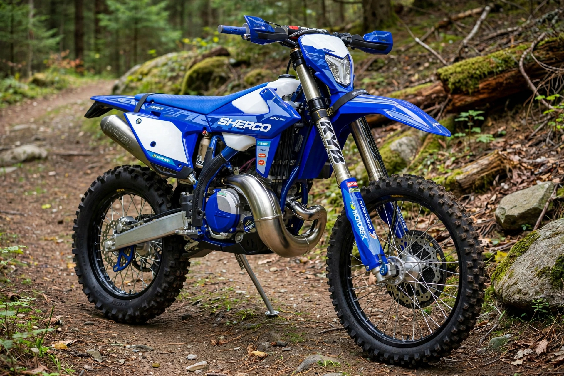 Sherco 300 SE Factory 2026 en una zona de hard enduro