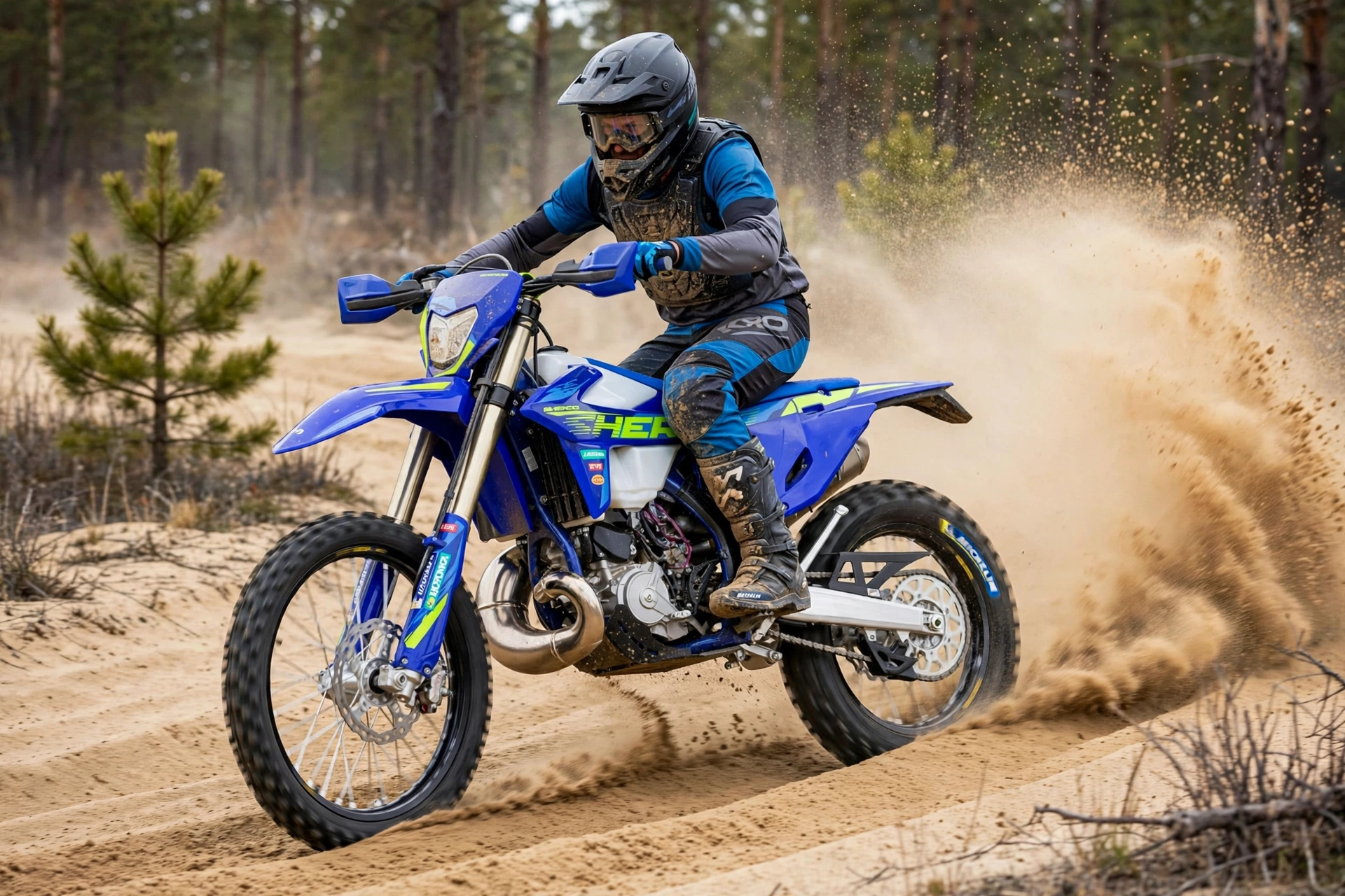 Sherco 300 SE Factory 2026 en una zona de hard enduro