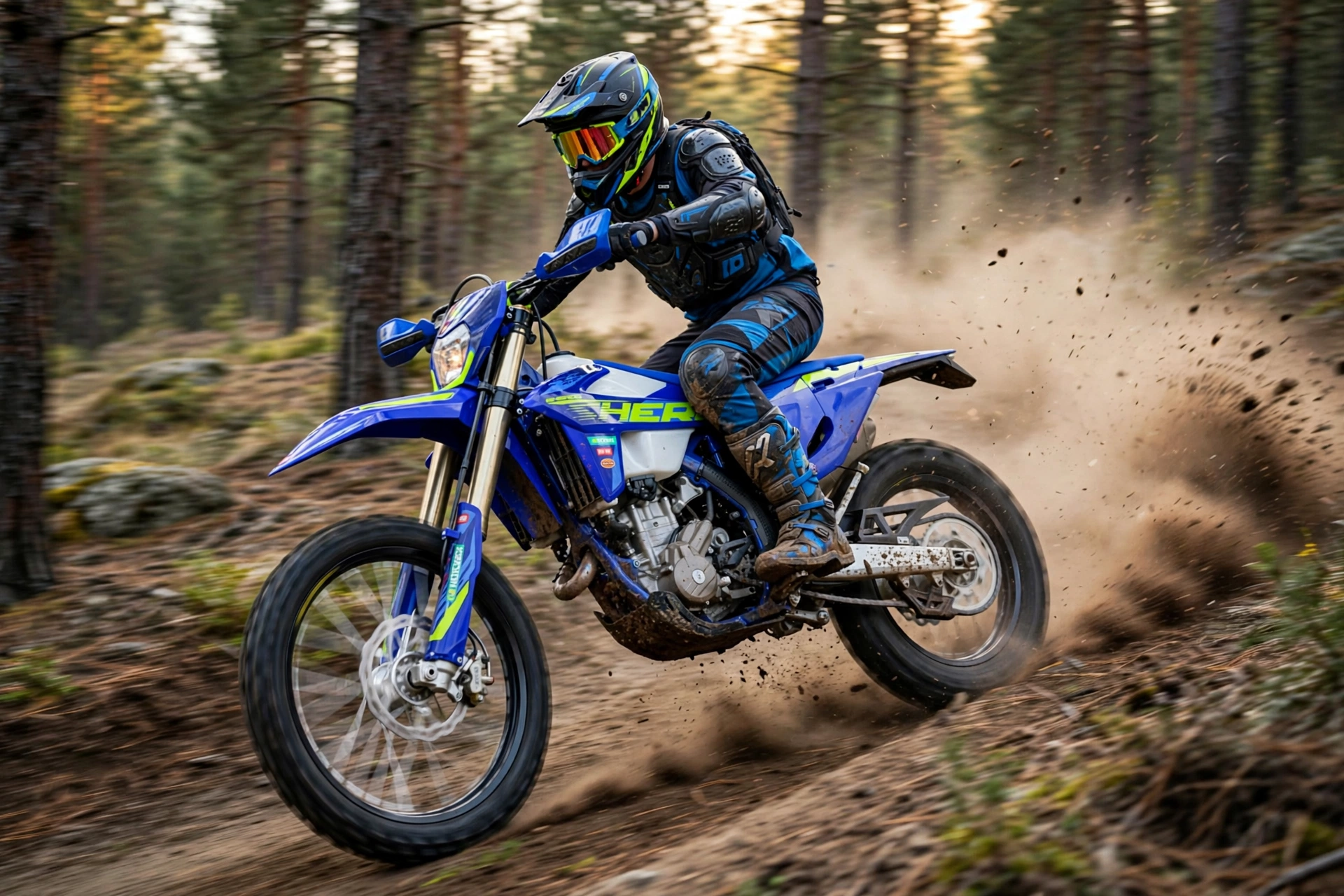 Sherco 300 SEF Factory 2026 en una crono de enduro