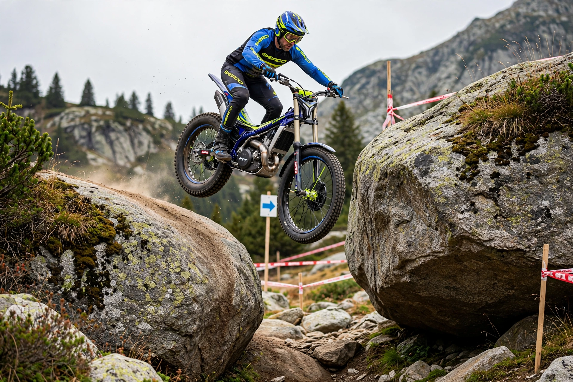 Sherco ST 250 Factory 2025 en una zona de trial