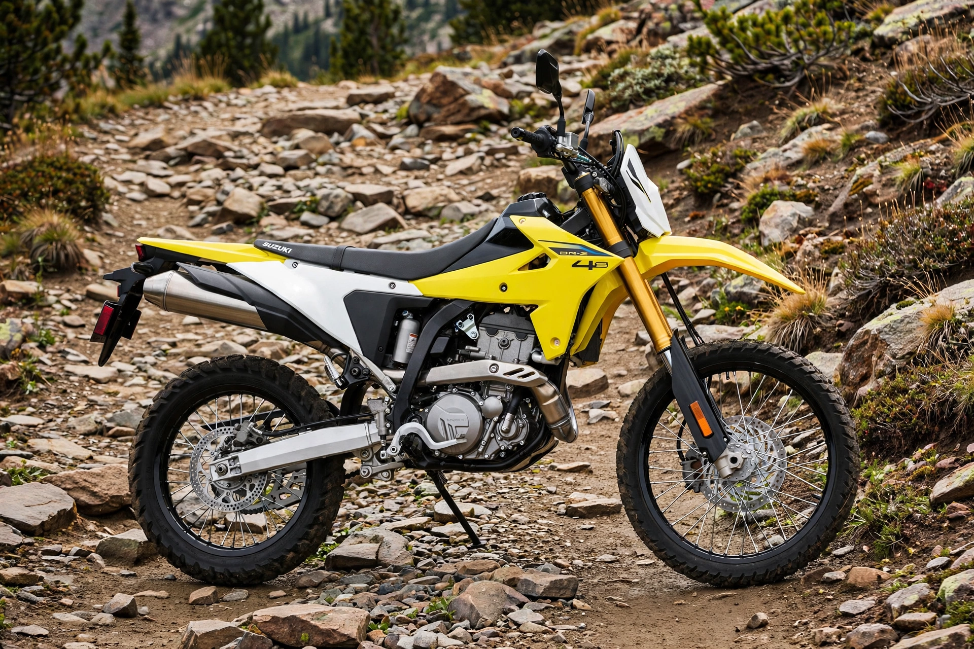 Suzuki DR-Z4S 2025, vista lateral enduro