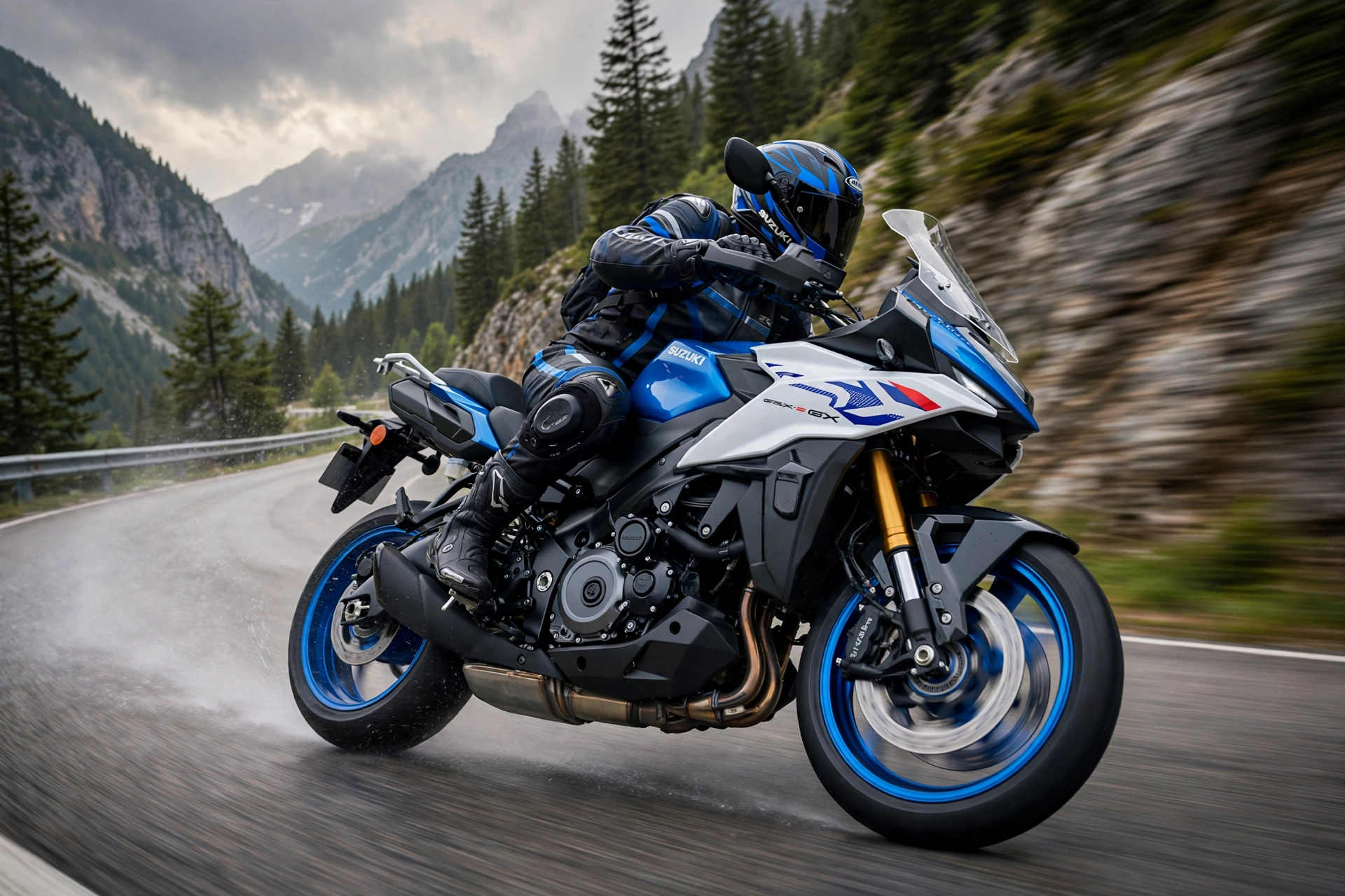 Suzuki GSX-S1000GX 2024 en carretera rápida