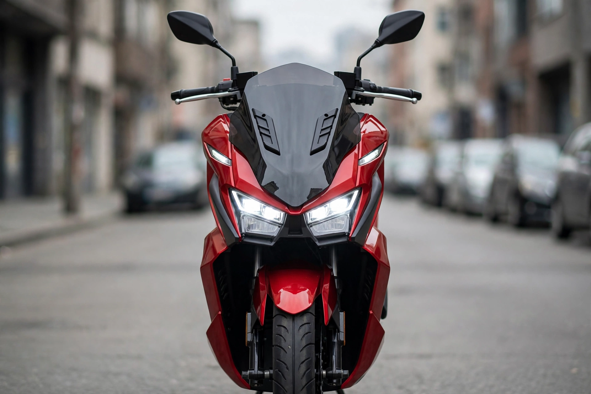 SYM Jet X 125 deportivo, vista tres cuartos