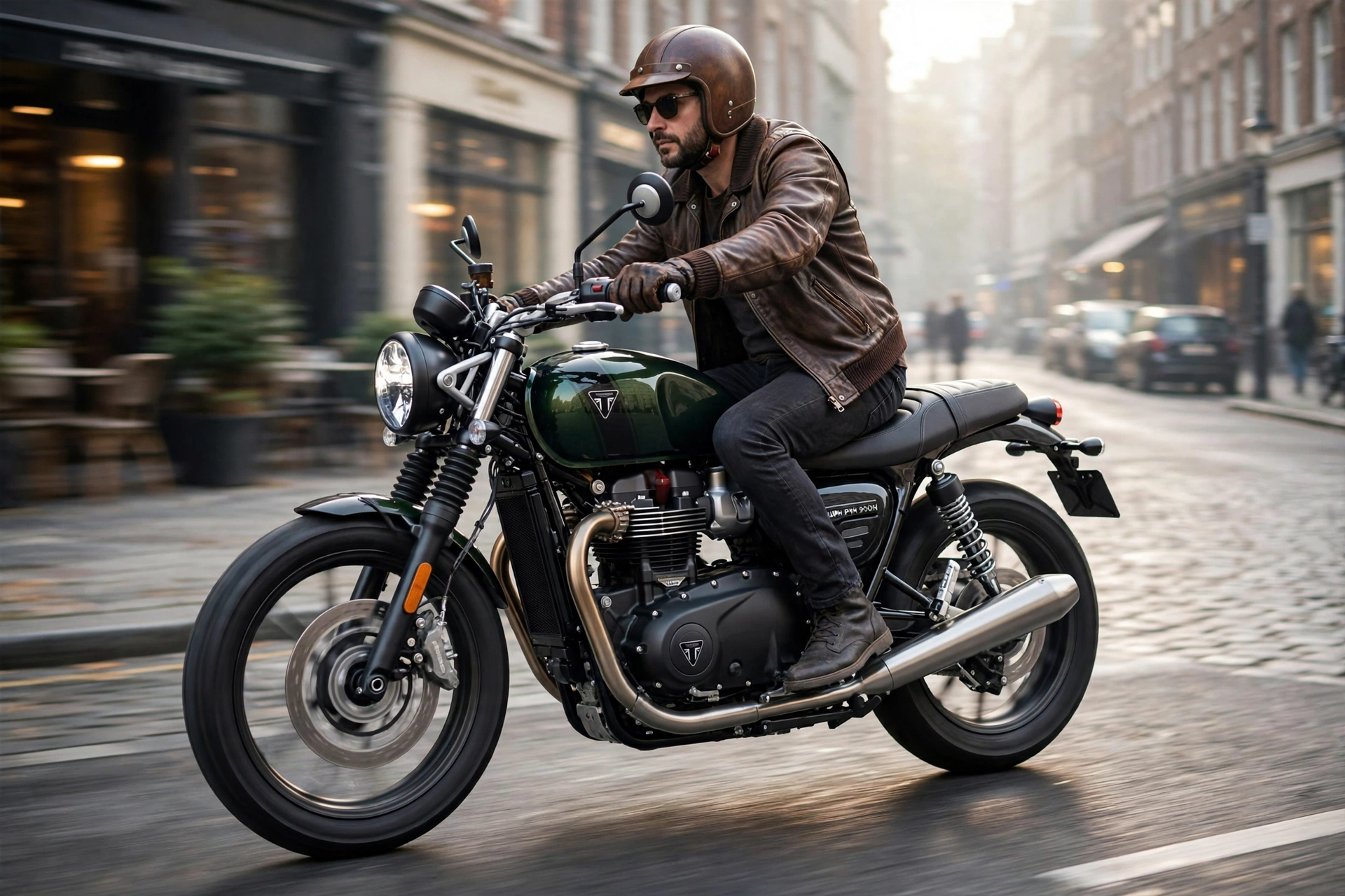 Triumph Speed Twin 900 2024 en ciudad