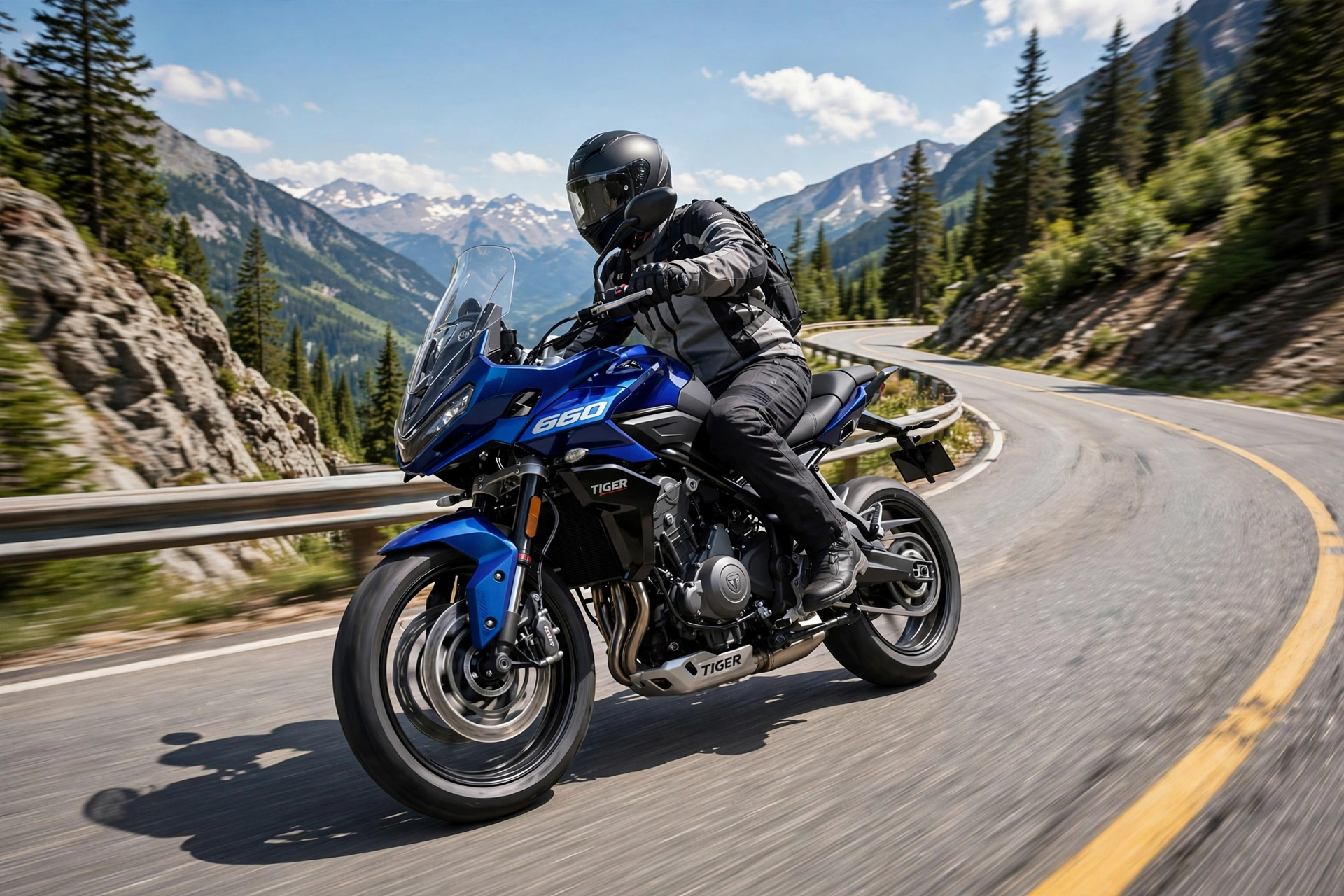 Triumph Tiger Sport 660 2025 en ruta por el sur