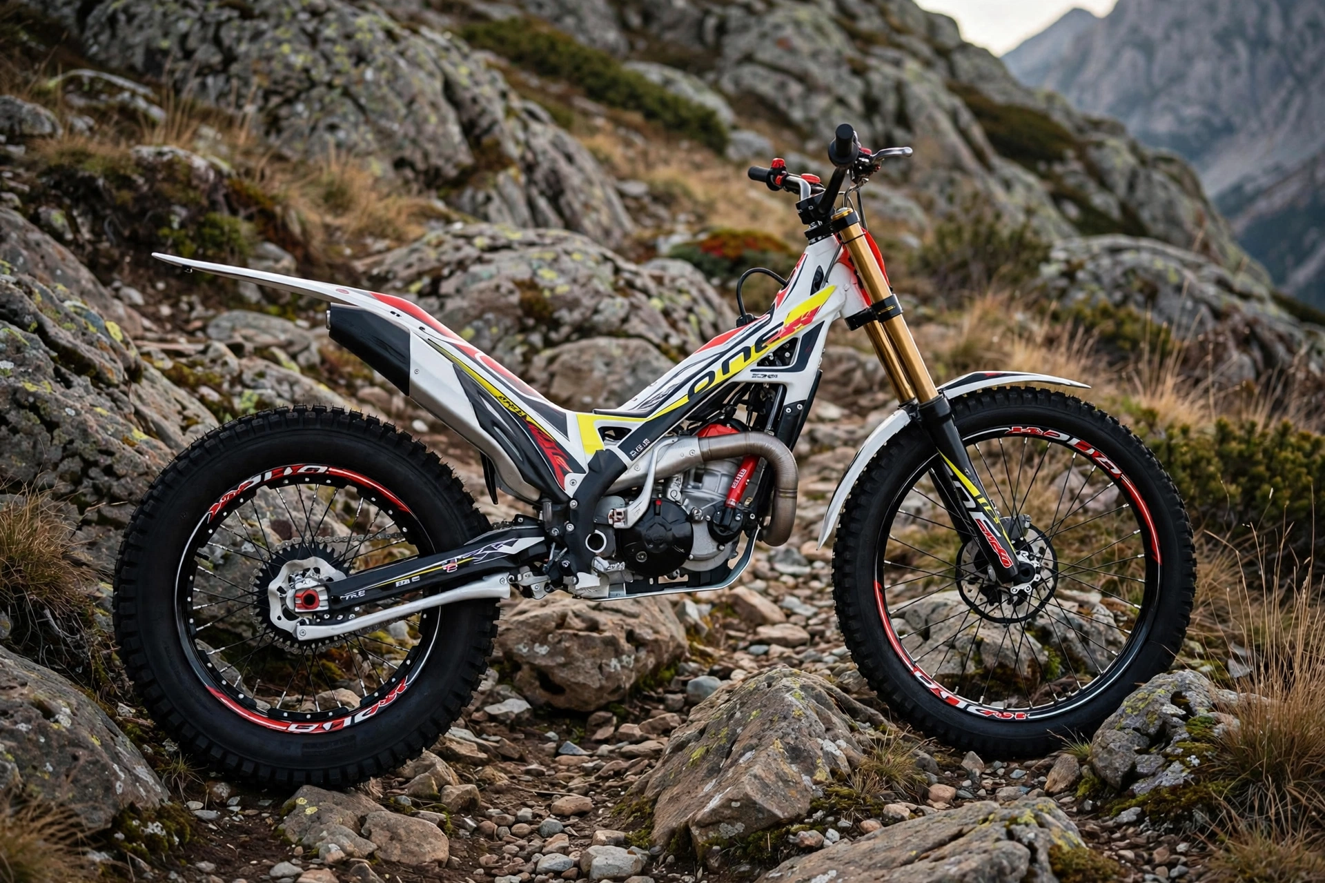 TRS One R 300 2025 en una zona de trial