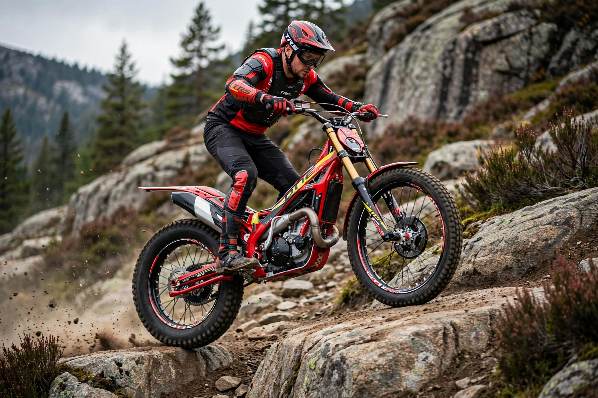 TRS One R Electric Start 300 2025 en zona de trial