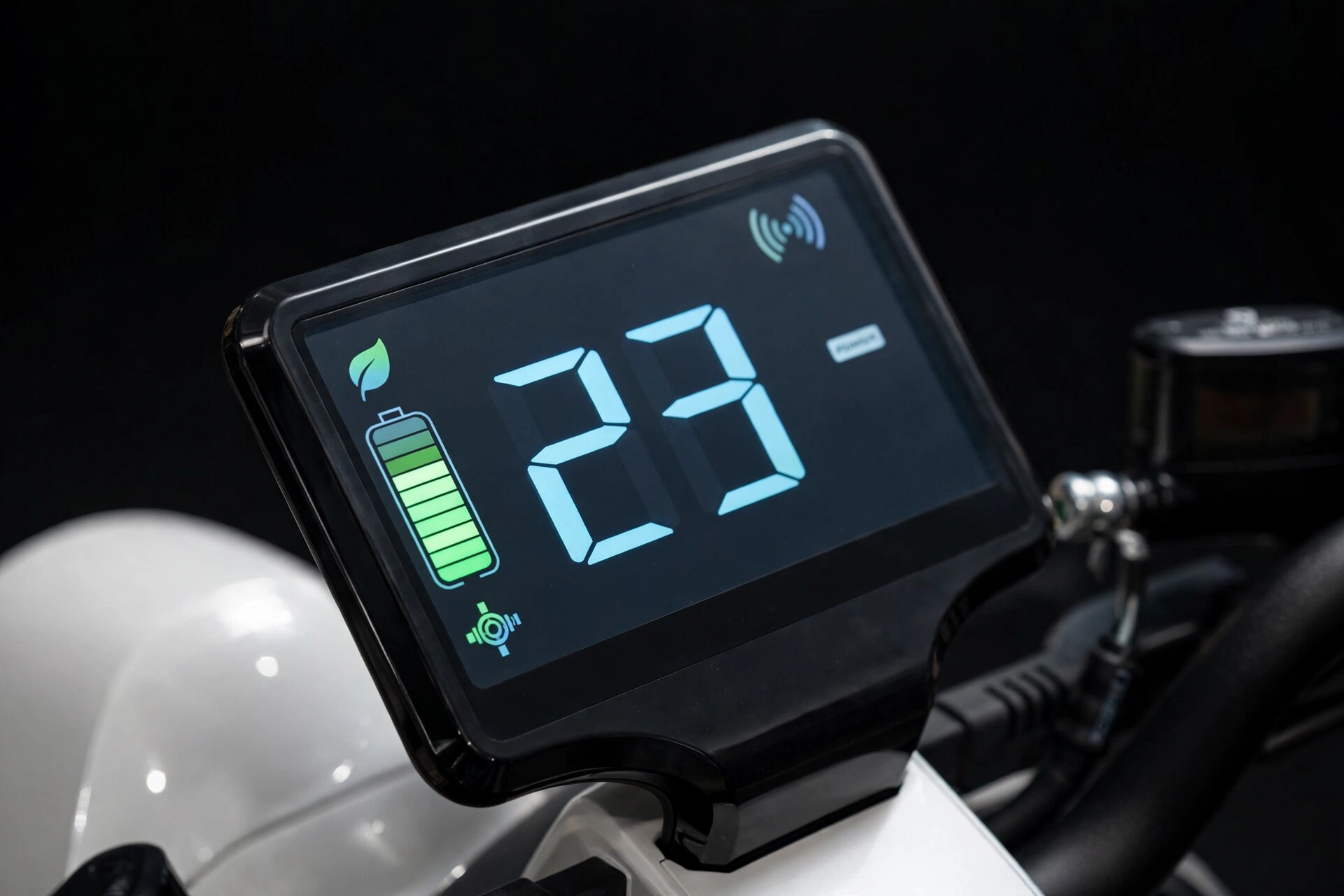 Yadea G5 S 2025, detalle de la pantalla TFT