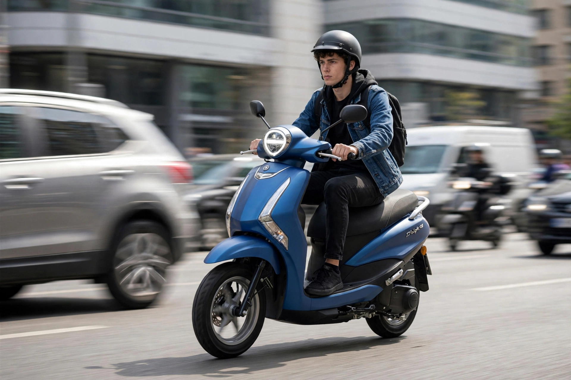 Yamaha D'elight 125 2025 en calle del casco urbano